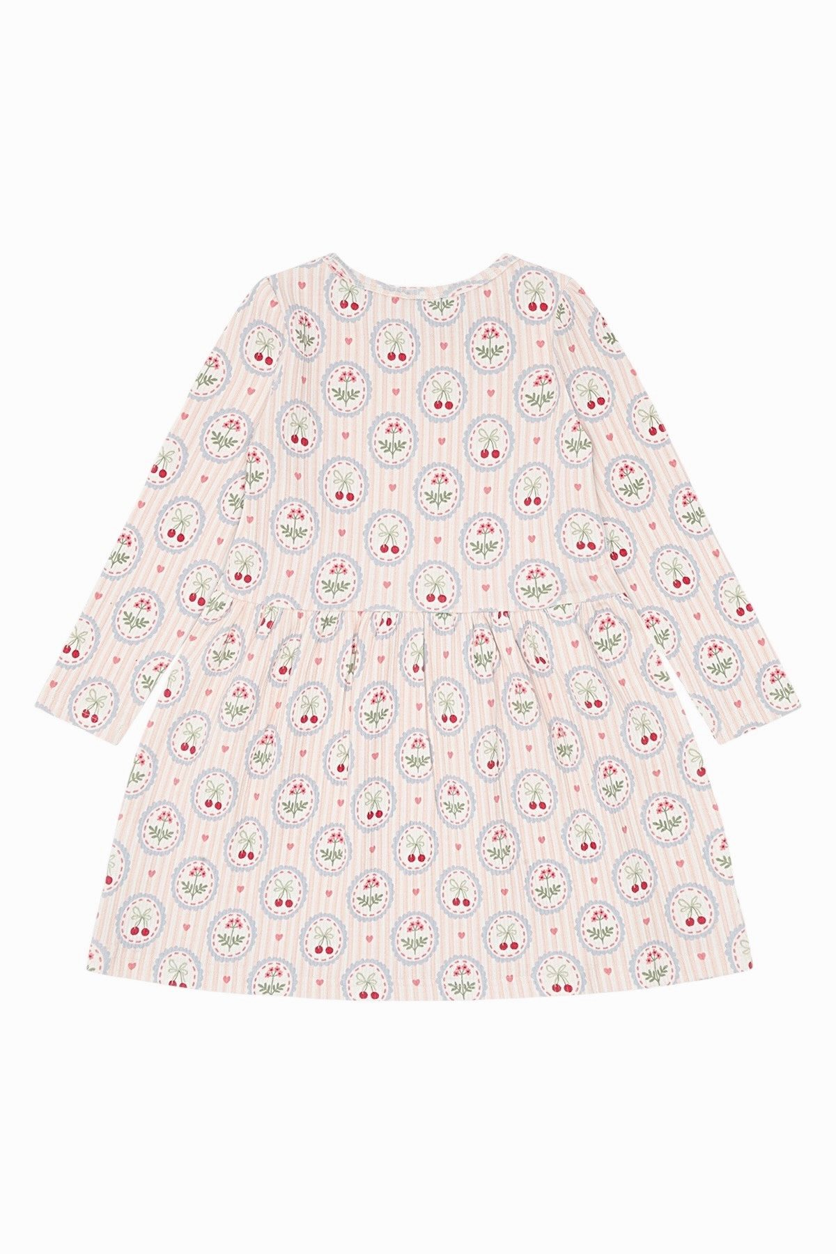 Hust & Claire A-Linien-Kleid HCDonna (1-tlg) „HCDonna Frame“ Langarmkleid mit Allover-Print Ivory