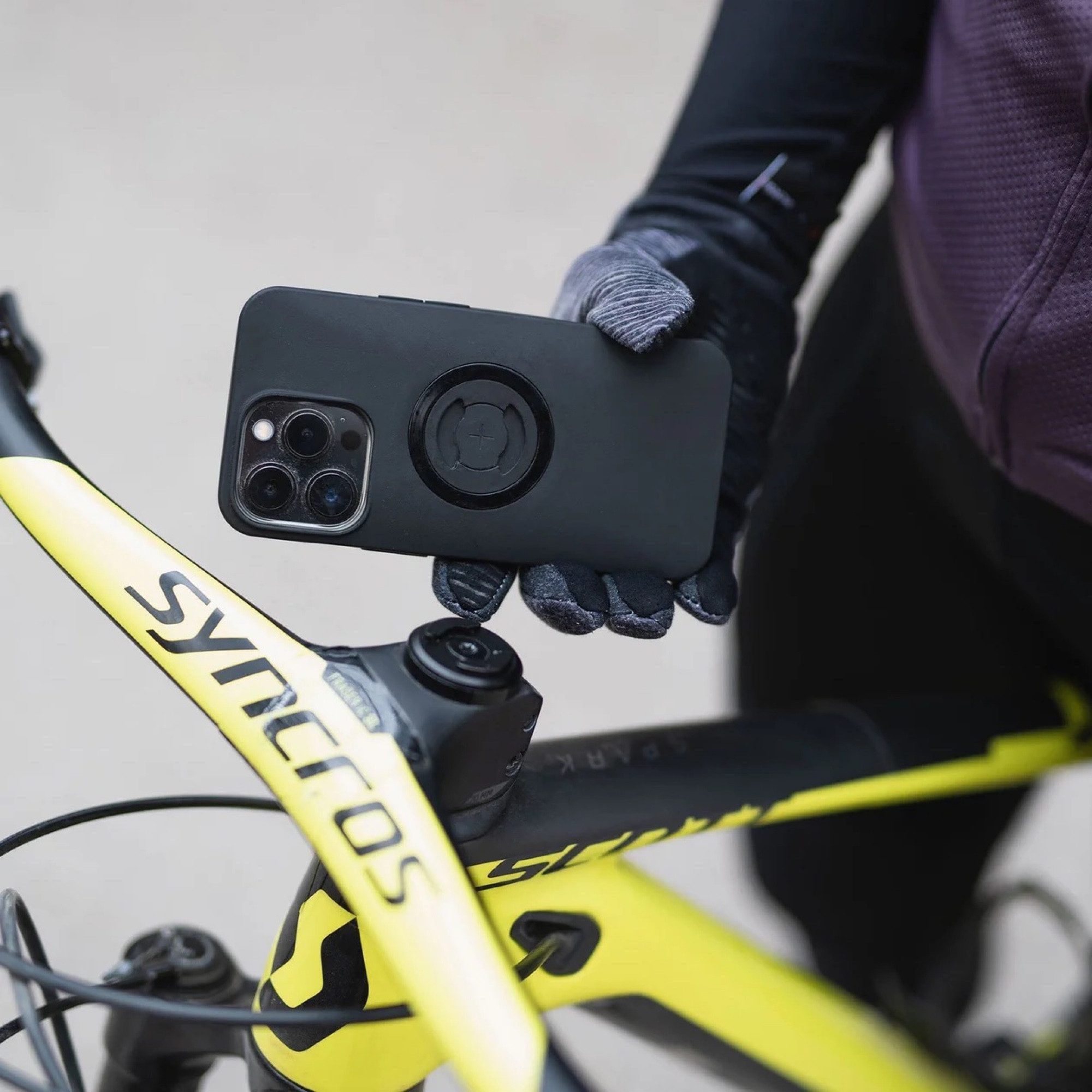 SP Connect Handyhülle SP Connect Micro Stem Mount Pro Fahrrad Top Cap Vorbau Handy Halter – Bild 3 von 5