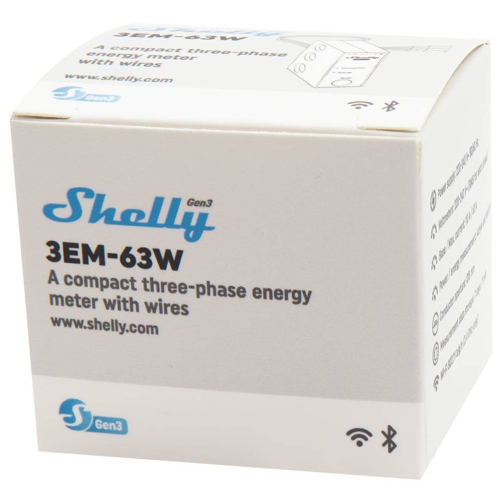 Shelly 3EM-63W Gen3 Stromzähler Shelly_3EM_63W_Gen3 Smart-Home-Steuerelement
