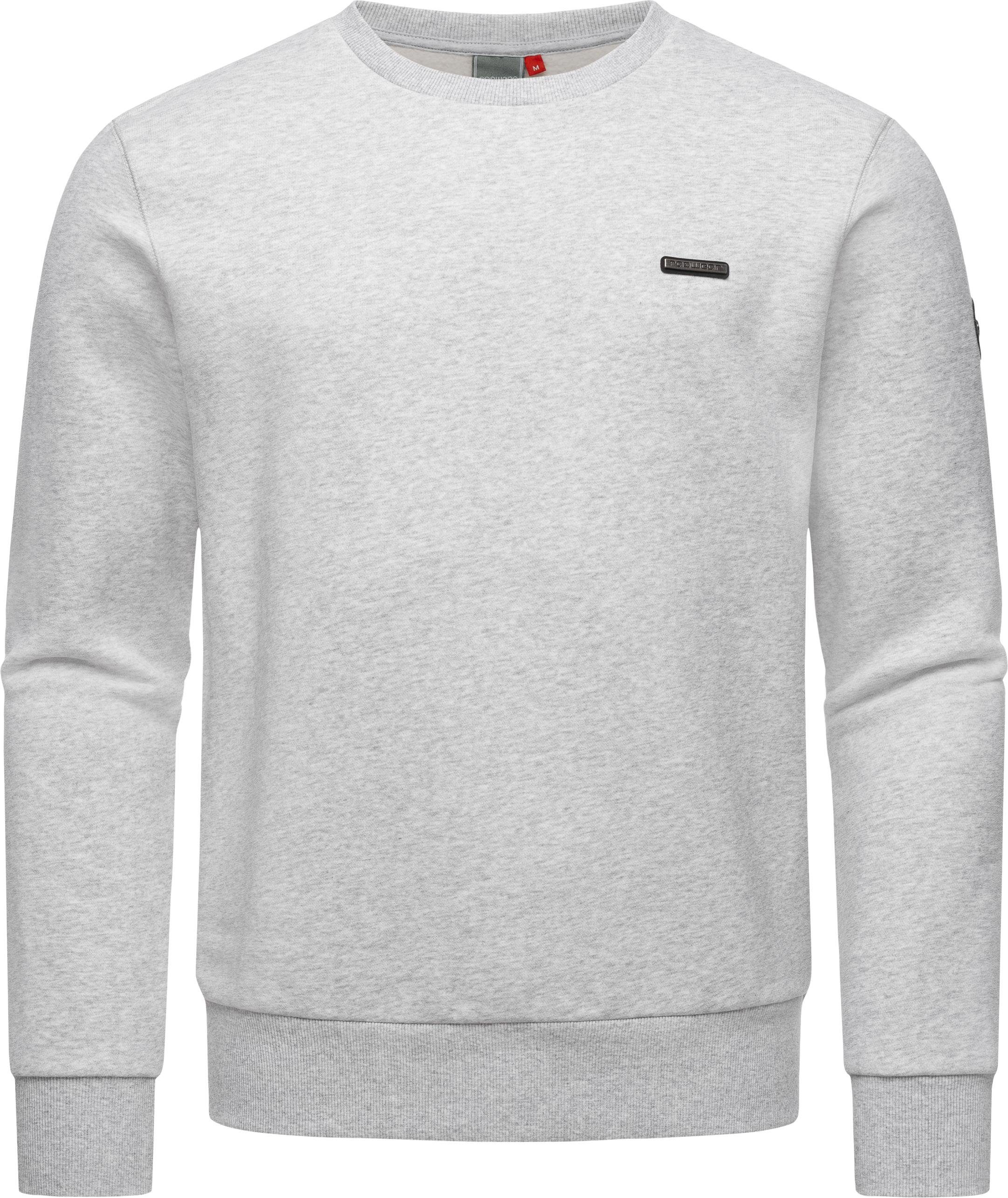 Ragwear Sweater Indie Cooler Basic Herren Pullover hellgrau