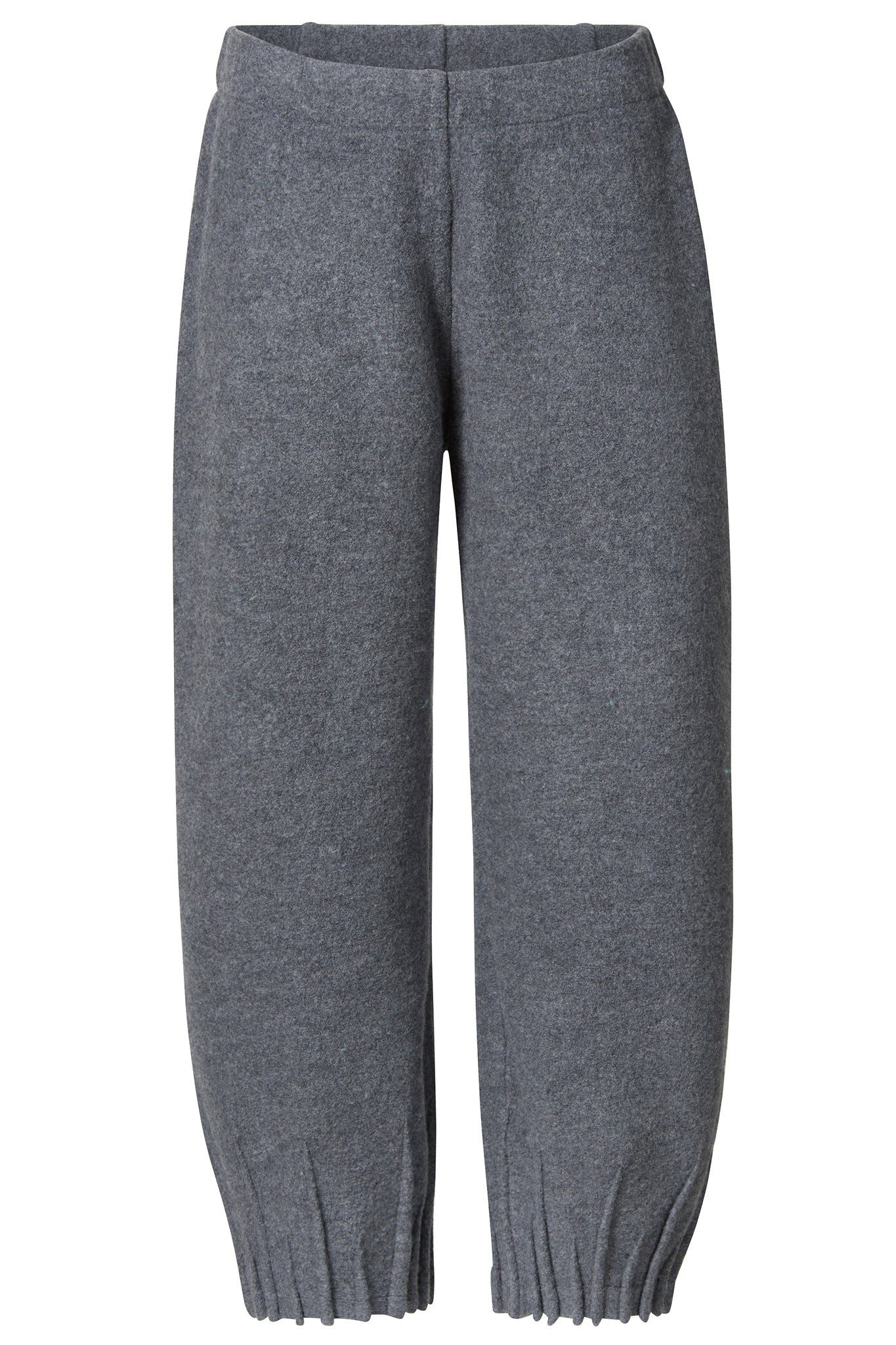 Himalaya Clothing Outdoorhose Weite 7/8 Hose Damen mit dekorativen Biesen aus reiner Schurwolle Wollwalk Hose in Schlupfform mit hohem Komfort