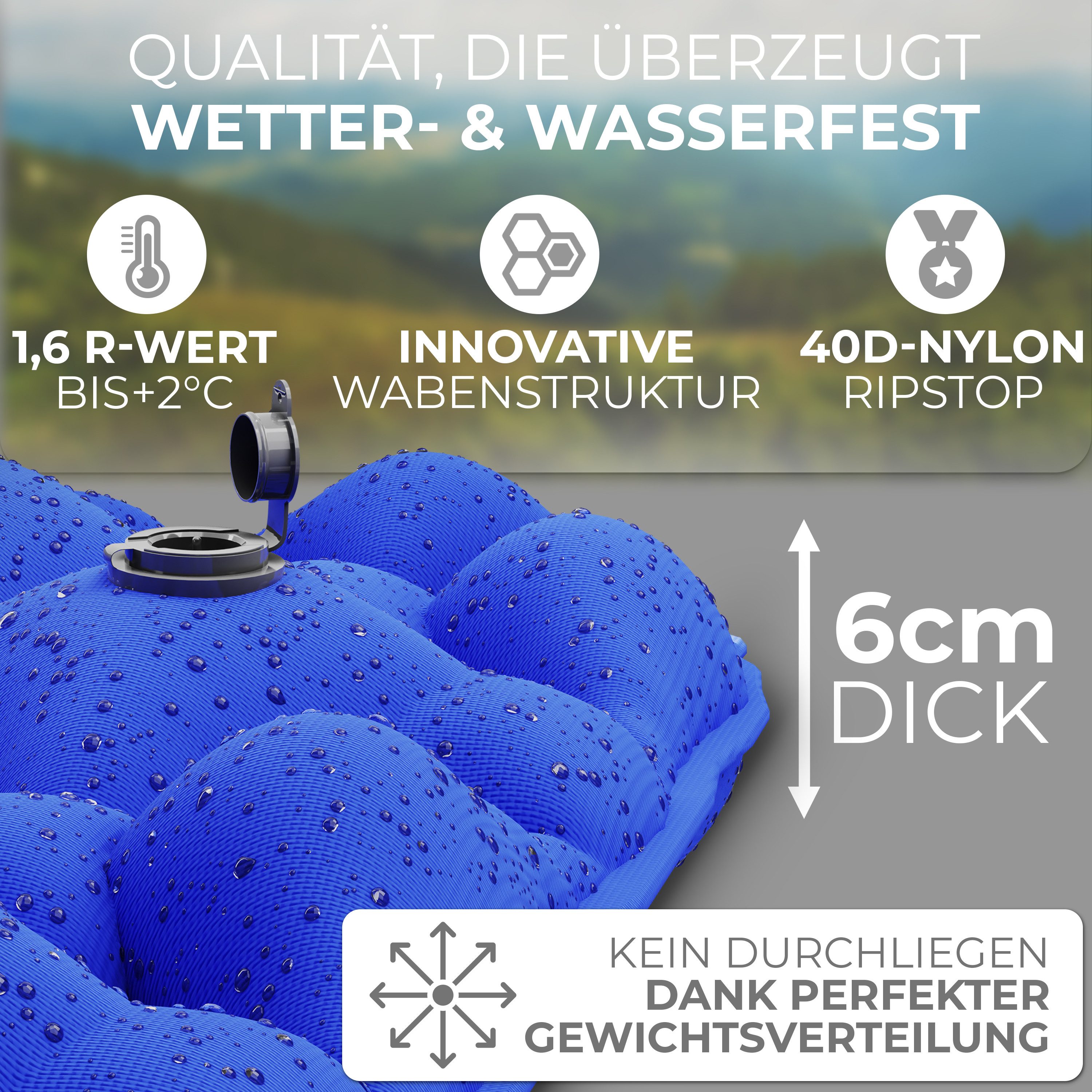Alpenwert Isomatte Outdoor Camping Schlafmatte Aufblasbar günstig online kaufen