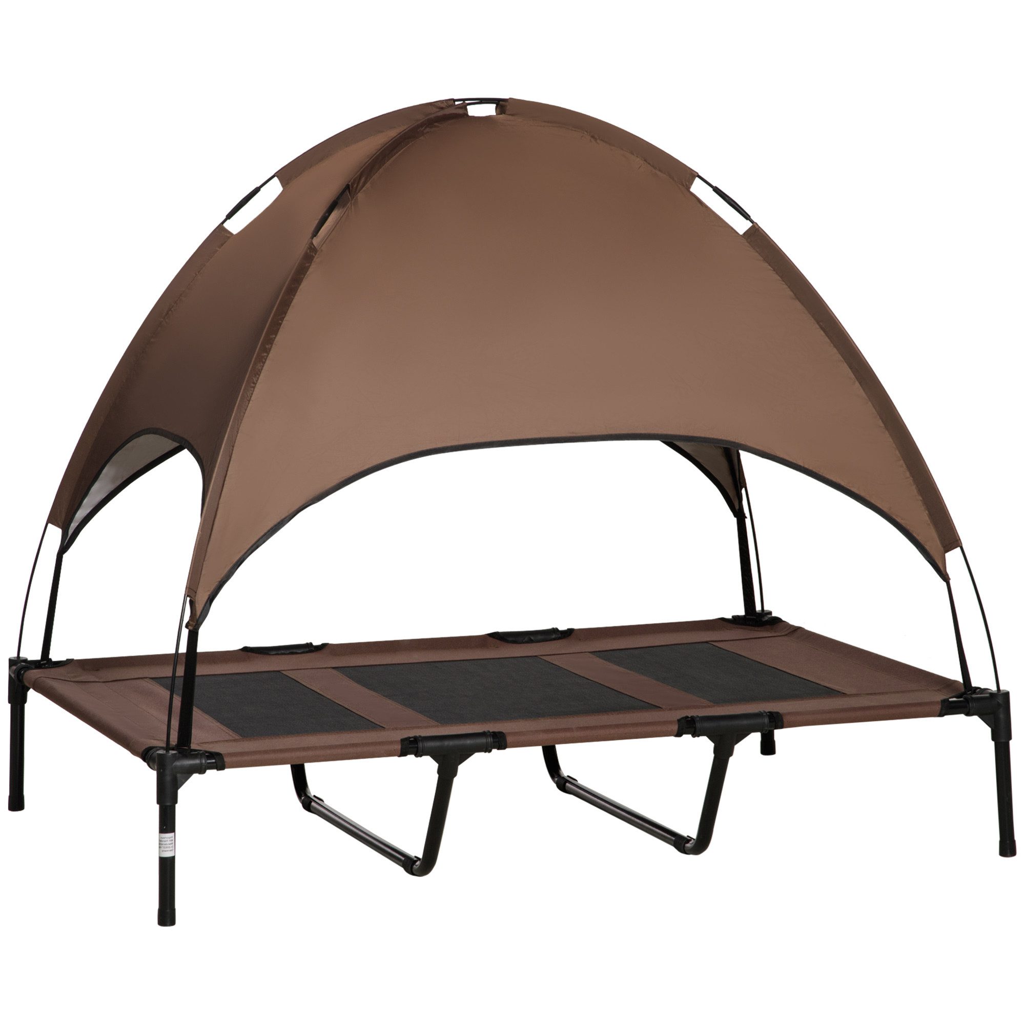 Tierbett mit Baldachin, erhöhtes Hundebett outdoor, atmungsaktiv, Taftstoff