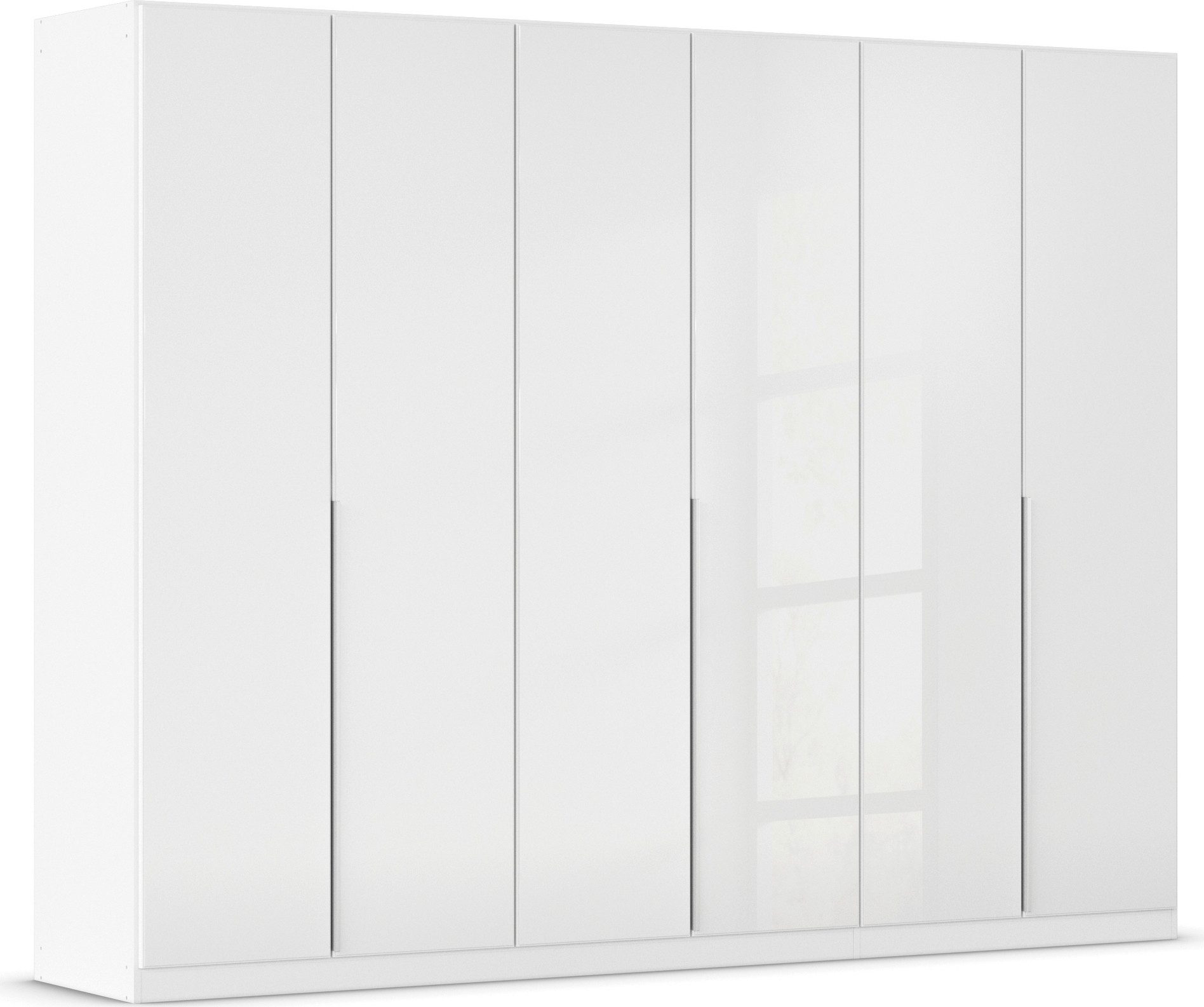 OTTO home Drehtürenschrank Kleiderschrank Kleiderschränke Schrank Garderobe AGORDO mit Glasfront (in zwei Griff-Farben, Breiten 91-405 cm) durchdachte Innenausstattung, in 8 Breiten und 2 Höhen MADE IN GERMANY