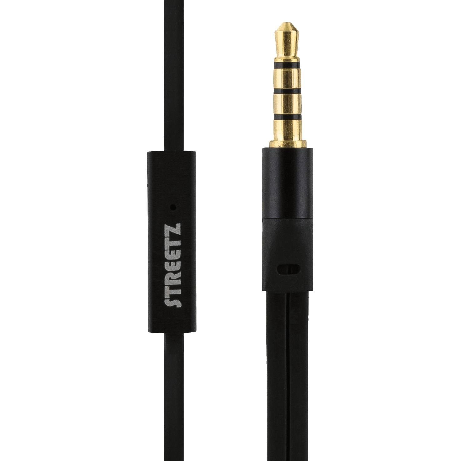 STREETZ HL-W102 Kopfhörer 1.2m Silikonohrstöpsel Herstellergarantie) (integriertes In-Ear Jahre Headset/Kopfhörer Kabel Mikrofon, 3.5mm inkl. 5