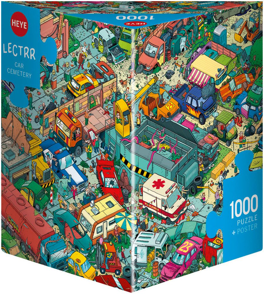 HEYE Puzzle Car Cemetery, 1000 Puzzleteile, Made in Europe