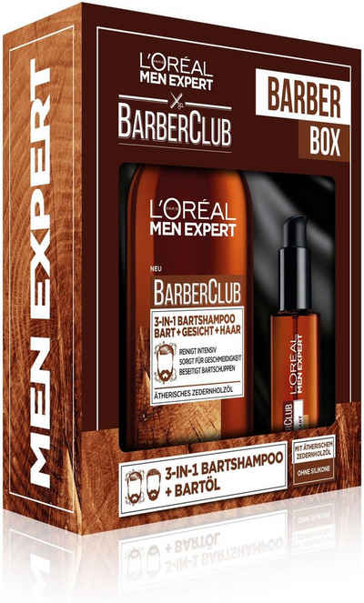 L'ORÉAL PARIS MEN EXPERT Bartpflege-Set Barber Club Box, 2-tlg., Bartreinigung & Pflege im Geschenkset