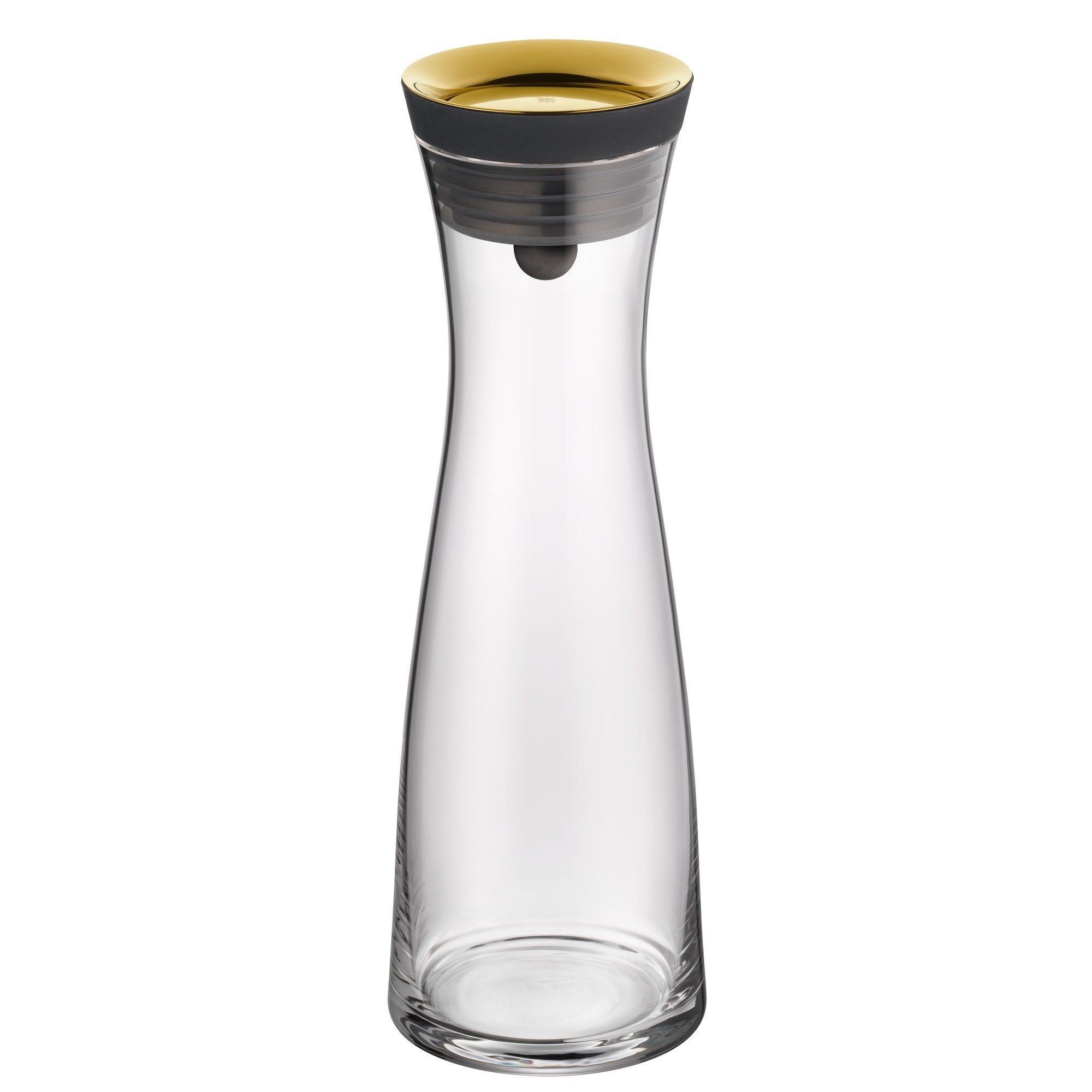 WMF Wasserkaraffe Basic, (1x Karaffe Glas mit Deckel (Volumen 1,0l, Höhe  30,2 cm, Ø Deckel 8,8 6,0 Boden 9,5 cm), 1x Silikondeckel mit  Closeup-Verschluss, 1-tlg., 1x Karaffe Glas mit Deckel (Volumen 1,0l,