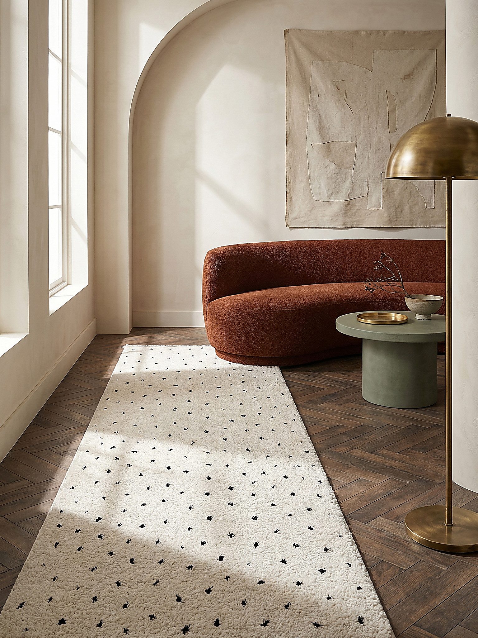 KADIMA DESIGN Teppich ATRIO Teppichläufer Creme 80x150 Abstrakt Polypropylen Wohnzimmer, Läufer, Höhe: 31 mm, Strapazierfähig, Pflegeleicht, Farbecht – Bild 2 von 5