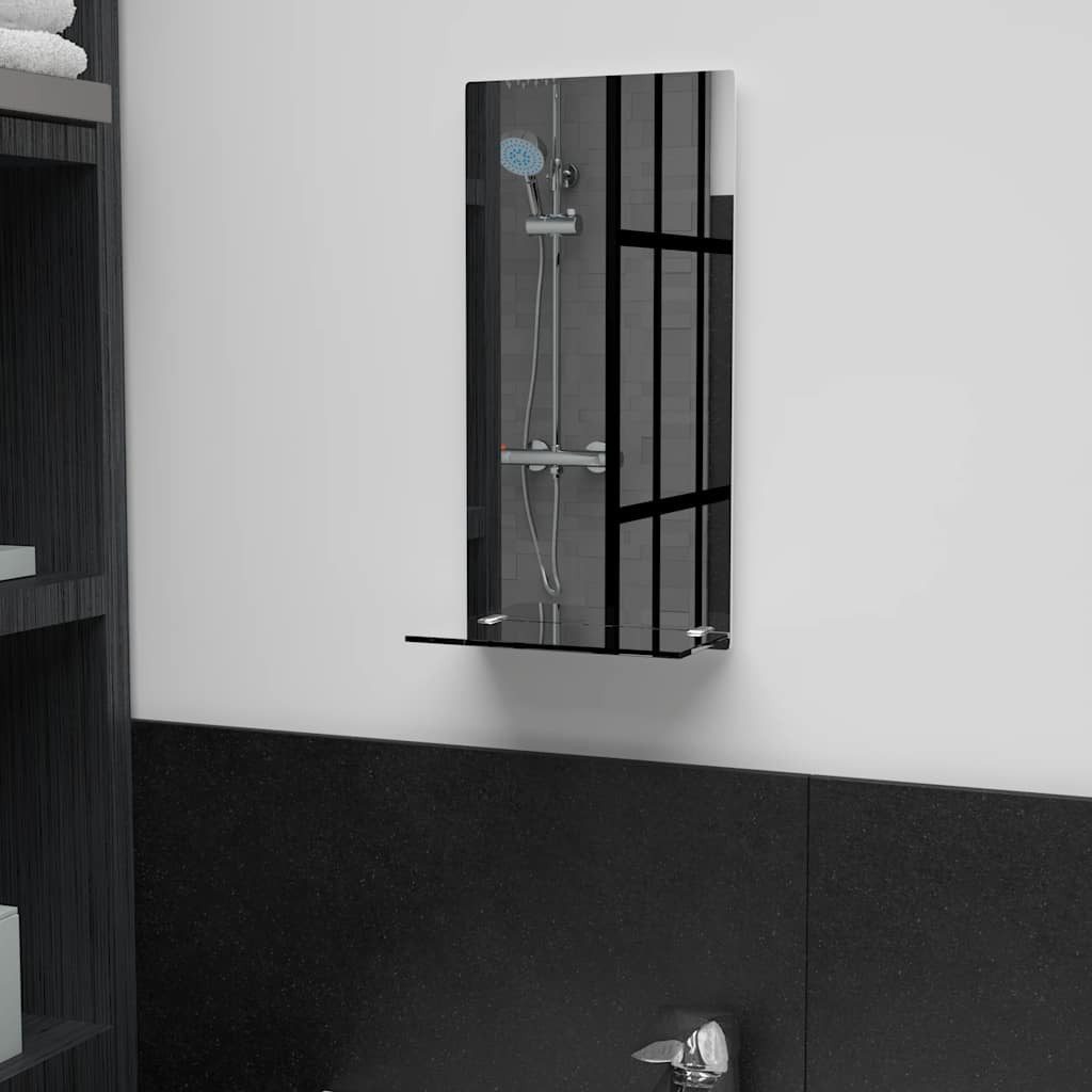 furnicato Wandspiegel mit Regal 20 x 40 cm (1-St), Gehärtetes Glas mit Ablagefläche als Badspiegel für dein Badezimmer