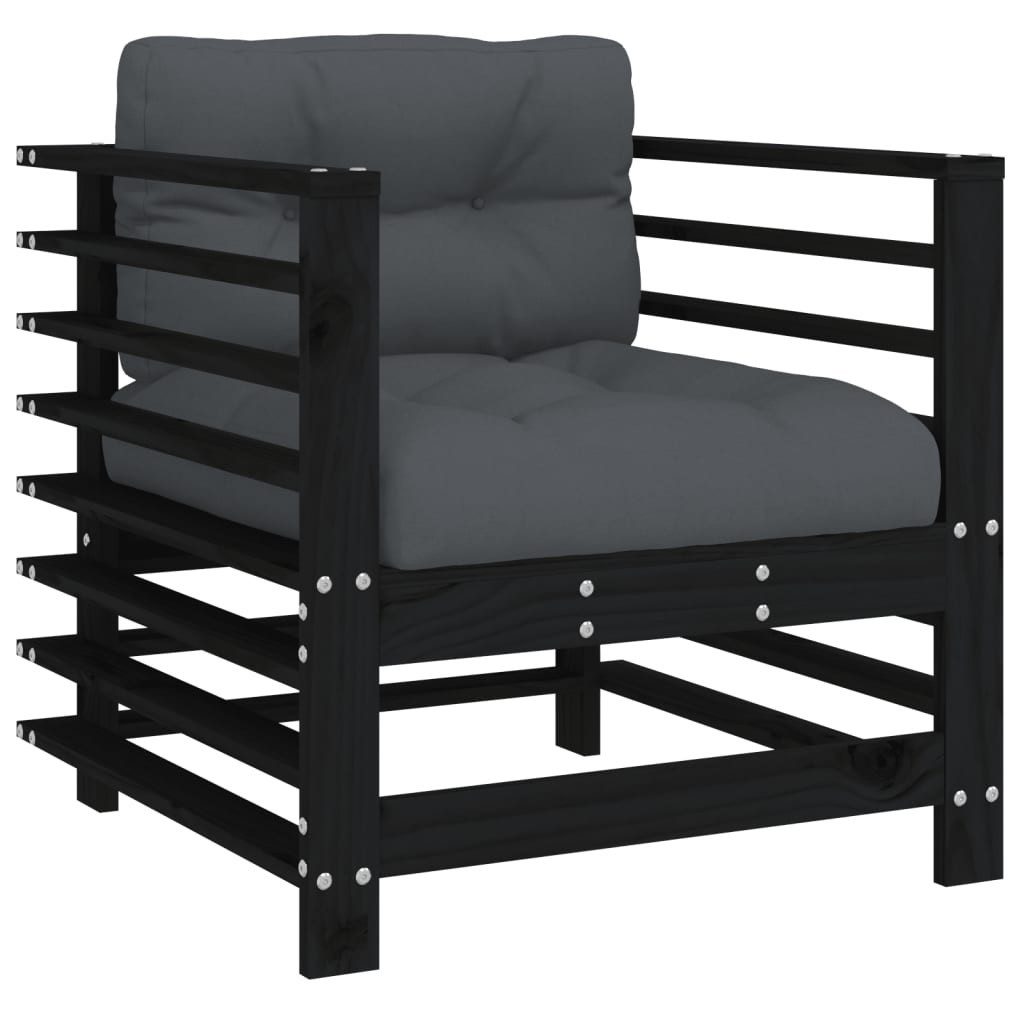 vidaXL Sofaelement Gartenstühle mit Kissen 2 günstig online kaufen
