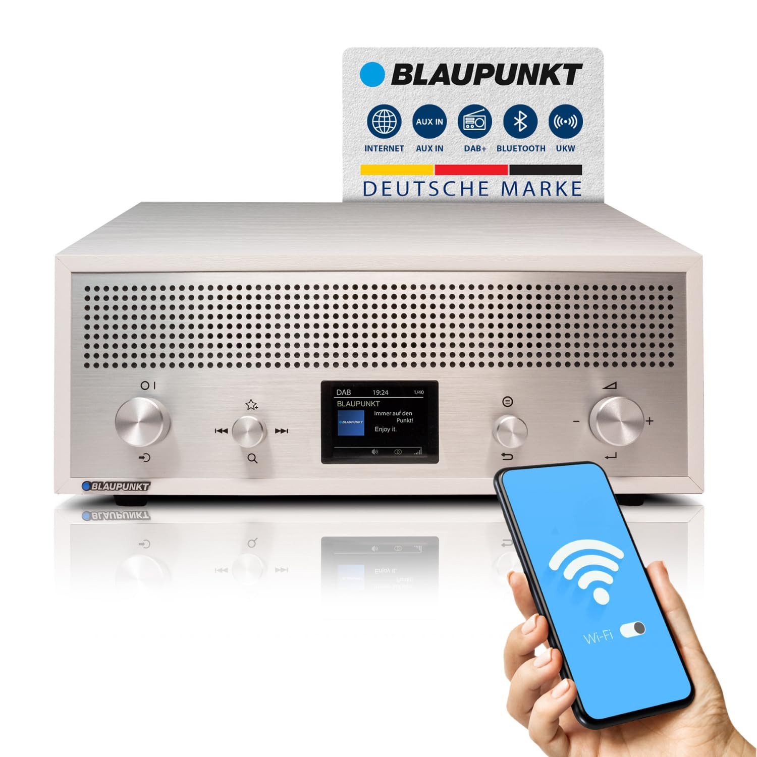 Blaupunkt Verona Radio (Retro-Design, Bluetooth 5.0, UKW/DAB+ Digitalradio, Farbdisplay)