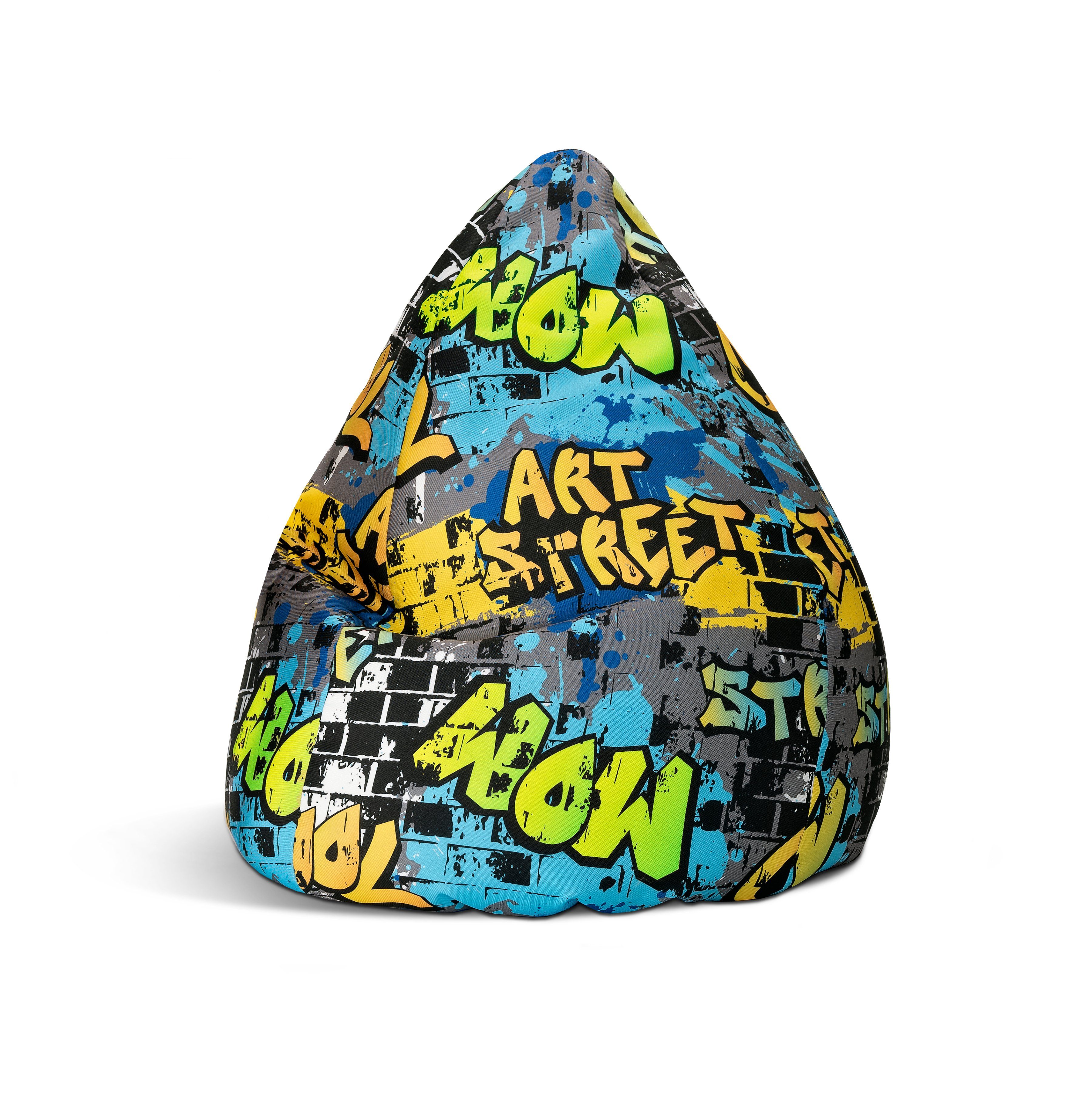 Sitting Point Sitzsack BeanBag Cool 220 l Gelb Bunt günstig online kaufen