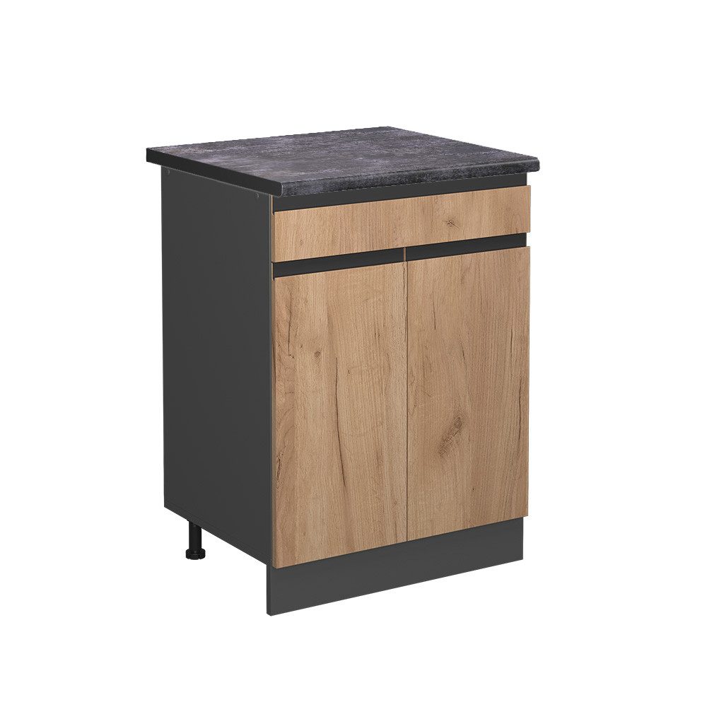 Vicco Unterschrank R-Line, Goldkraft Eiche/Anthrazit, 60 günstig online kaufen
