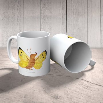 Mr. & Mrs. Panda Tasse Schmetterling Zitronenfalter - Weiß - Geschenk, Tasse Motive, Tasse, Keramik, Brillante Bedruckung