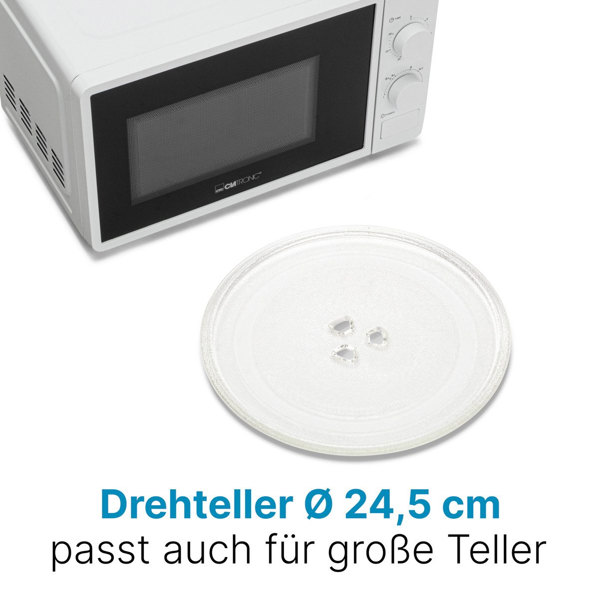 CLATRONIC Mikrowelle MW 791, Mikrowelle, 700 Watt, 6 Stufen, 20 Liter