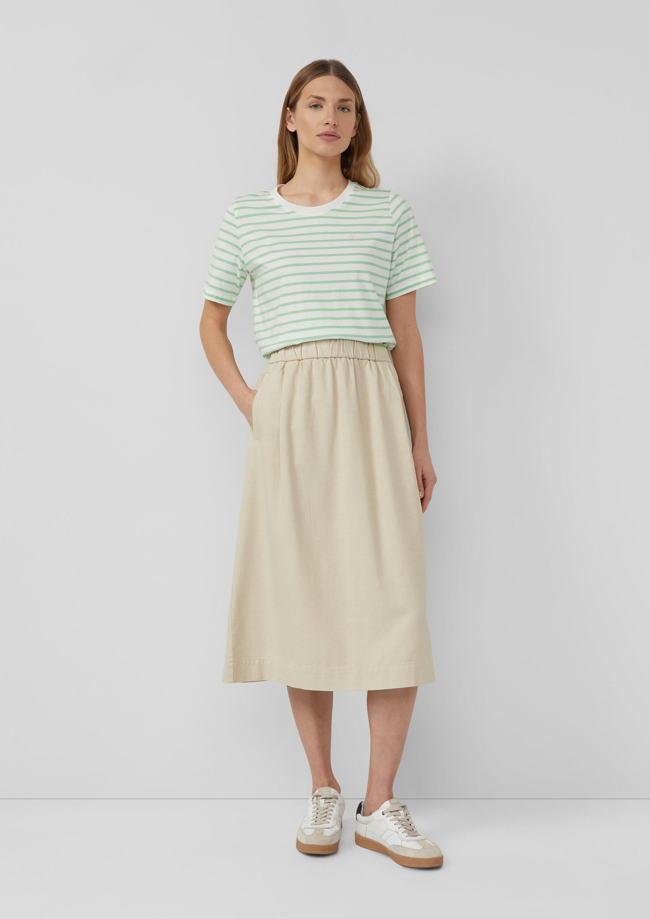 s.Oliver Midirock Rock Midi-Twillrock aus Baumwollmix mit Gummizug günstig online kaufen