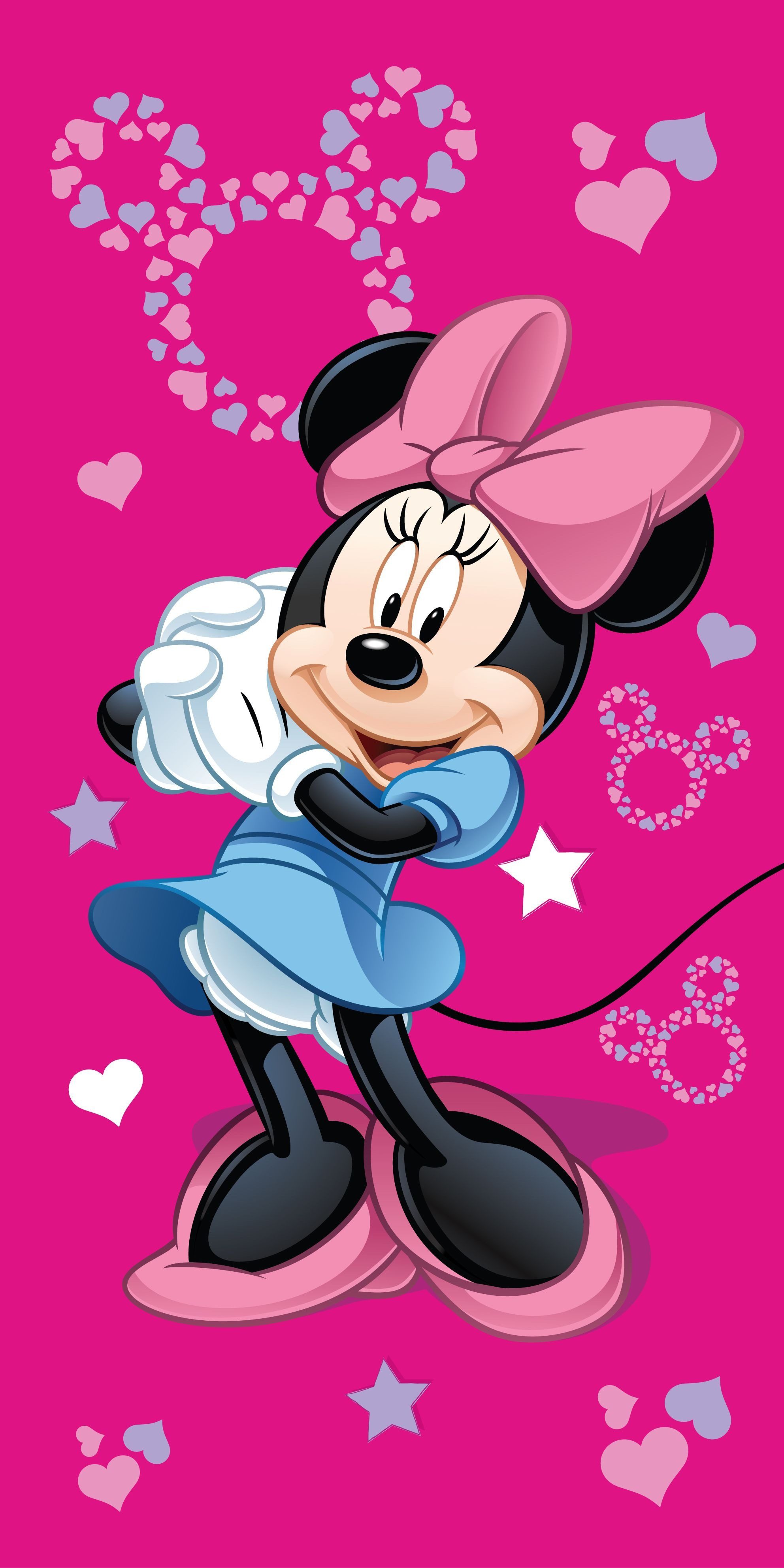 Disney Minnie Mouse Strandtuch Badehandtuch 70x140 cm aus Baumwolle – saugfähig & weich, (1-St), aus Baumwolle
