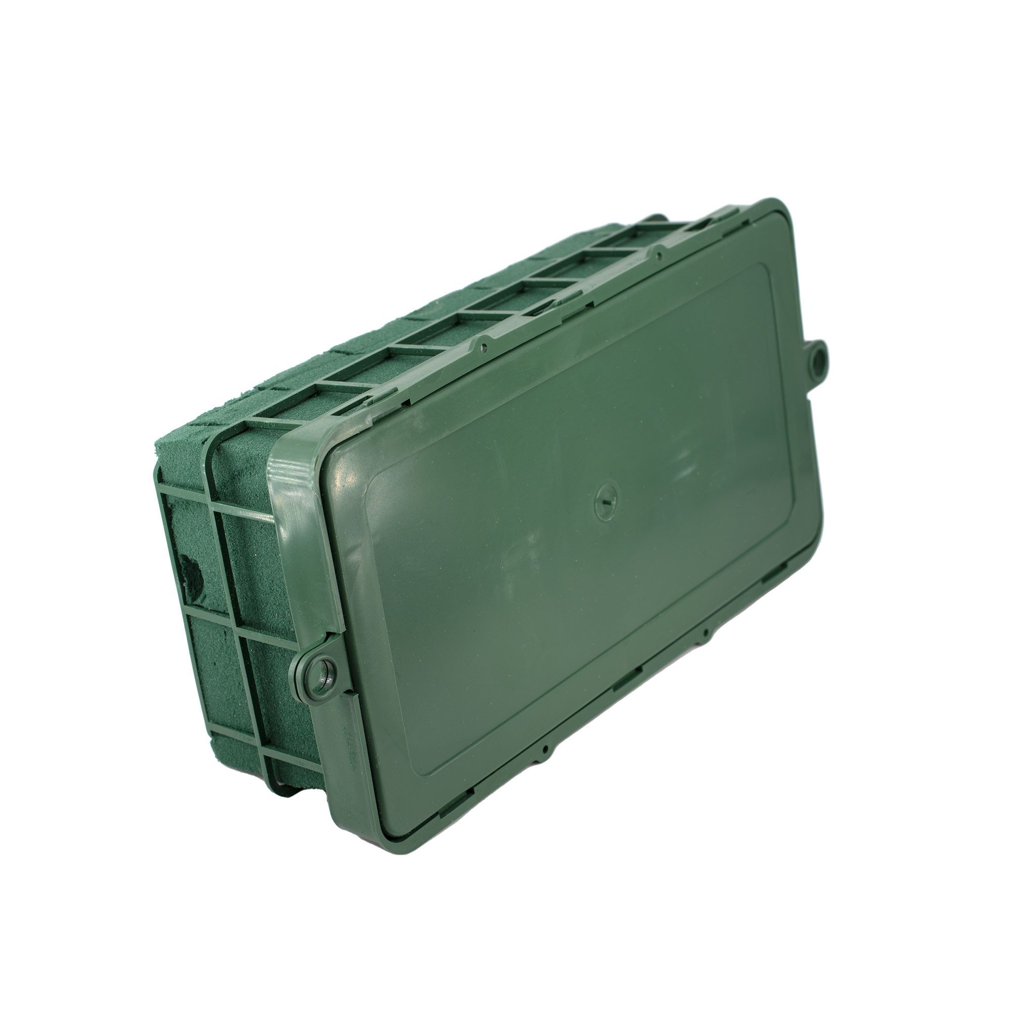 Creativery Bastelmoos, Nass Steckschaum Ziegel 23x12x8cm Garnet mit Gitter geschlossen unten