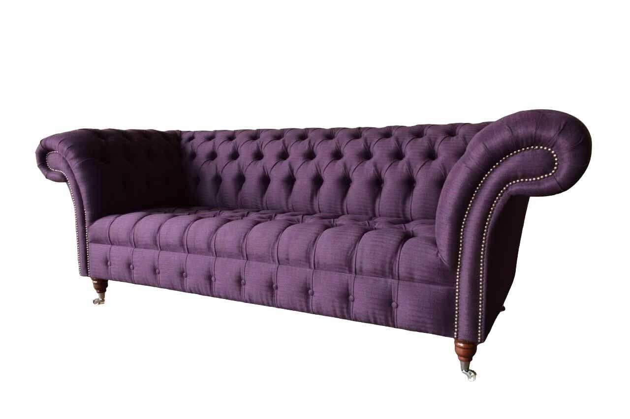 JVmoebel Sofa Chesterfield 3 Sitzer Sofa Stoffsofa Couch Polster Sitz 3er Sofas Neu, Made In Europe | Alle Sofas