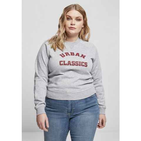 URBAN CLASSICS Sweater Urban Classics Damen Ladies Short College Crew (1-tlg)