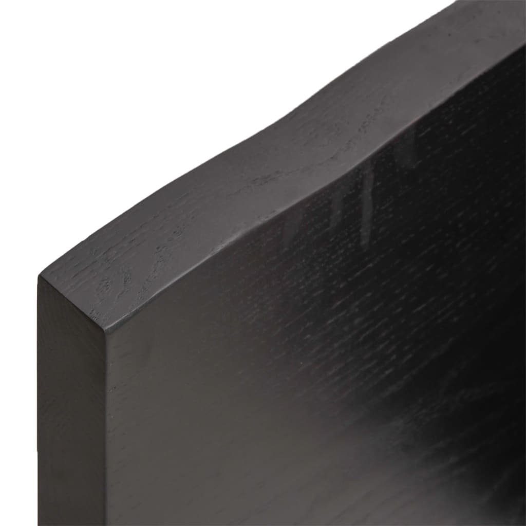 Massivholz furnicato 100x50x(2-4)cm Tischplatte Behandelt Eiche