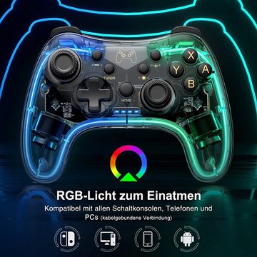 Tadow Wireless Gamepad, Controller, für Switch,App-Steuerung Switch-Controller (Bluetooth Gamepad, drahtlose,Doppelmotorische Vibration)