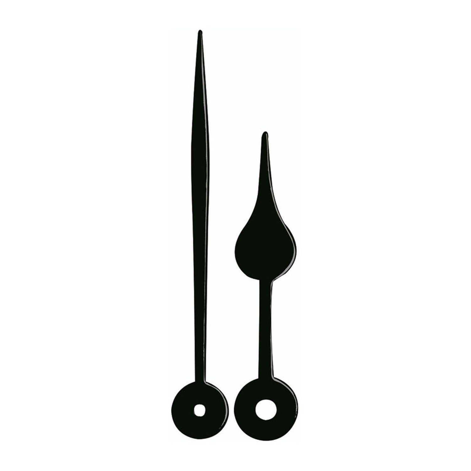 Selva Technik Wanduhr Zeigerpaar Euronorm Birne schwarz Minutenzeiger-L:100mm