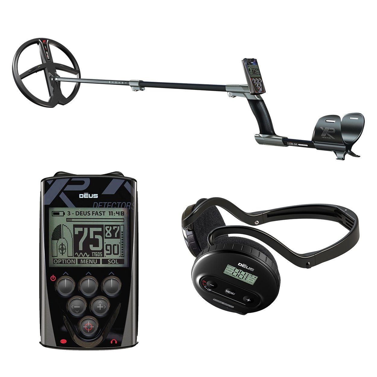 XP Metal Detectors Metalldetektor DEUS X35 28 RC WS4 Komplettset, BOOST-Modus für mehr Tiefenleistung