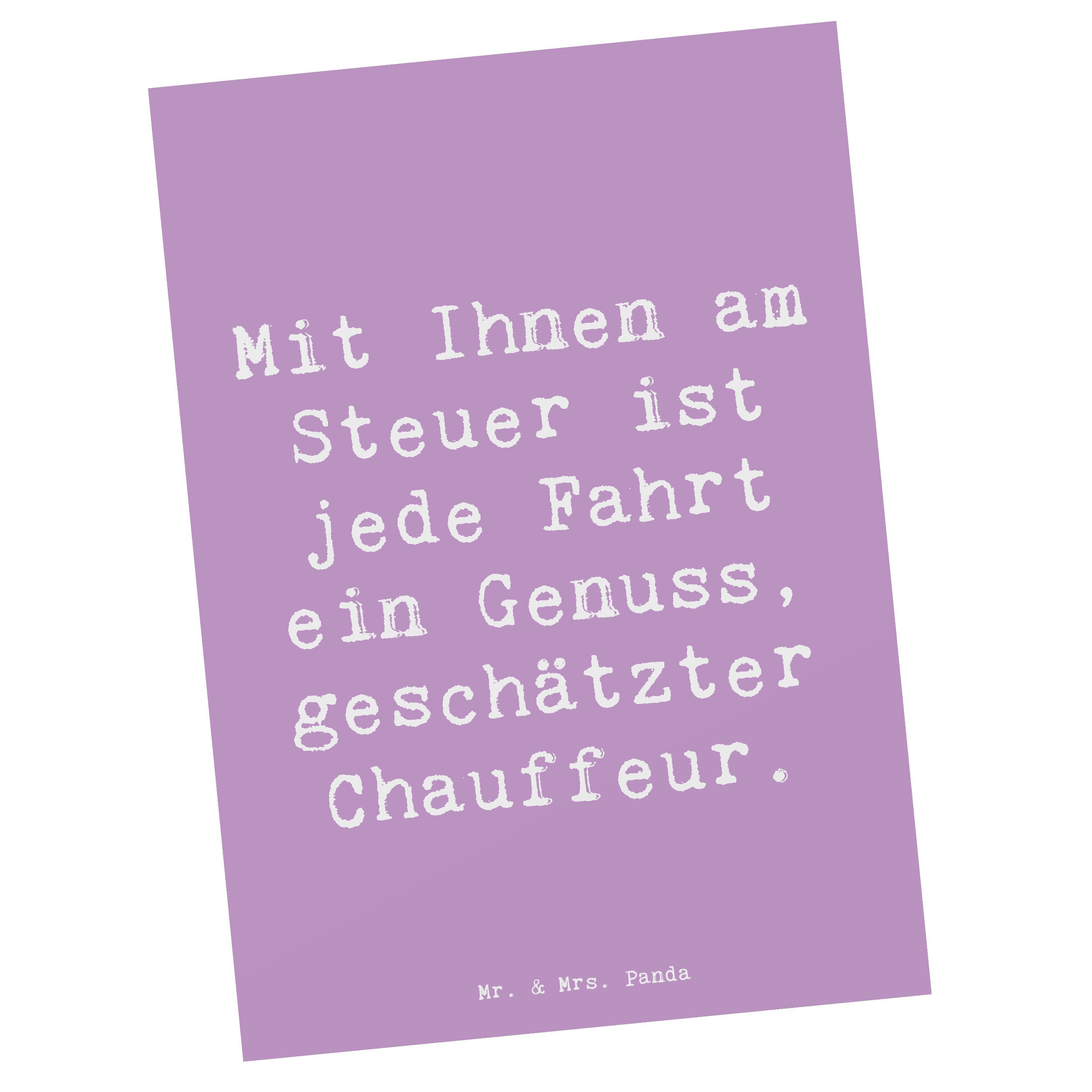 Postkarte Chauffeur Genussfahrt - Lavendeltraum - Geschenk, Vertrauen, Bemühung