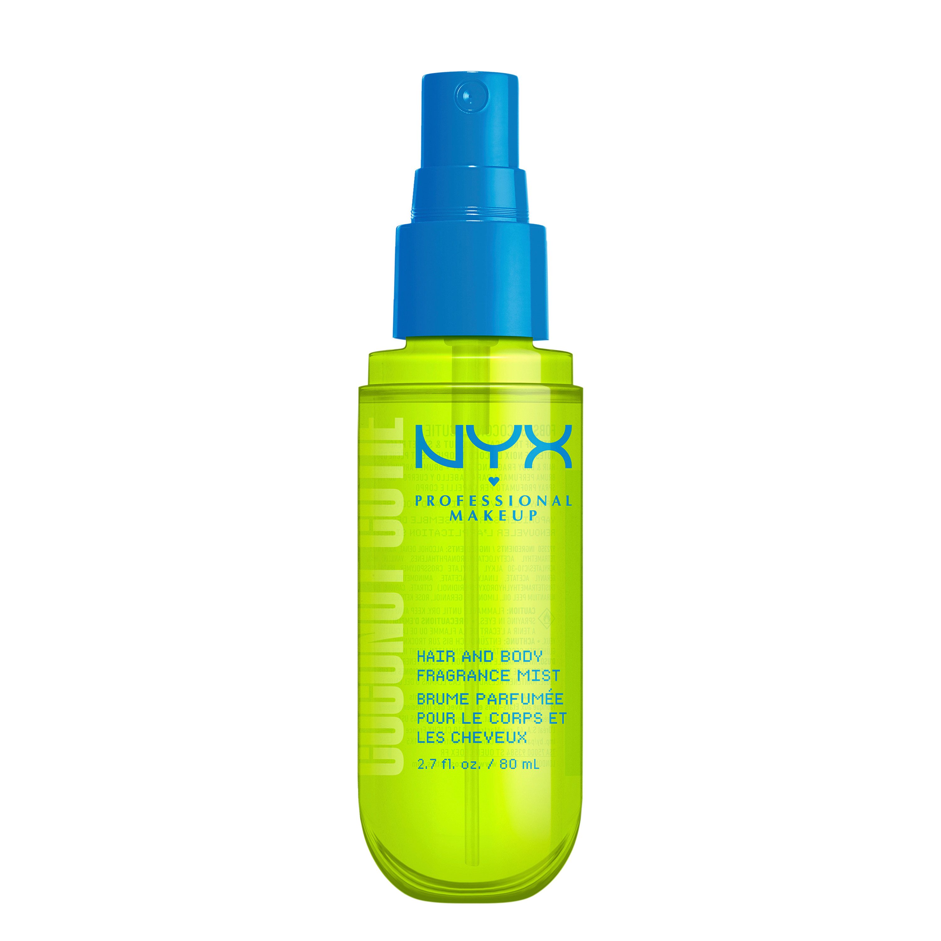 NYX PROFESSIONAL MAKEUP Bodyspray COCONUT CUTIE HAIR & BODY MIST, tropische Mischung aus Kokosnuss & Pfirsich