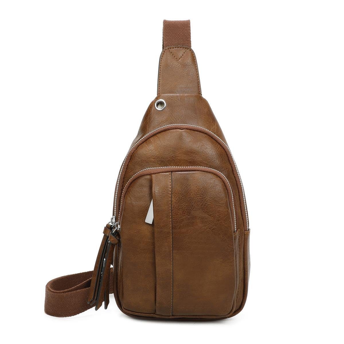 Schultertasche Damen Herren Crossbody Brusttasche Bodybag