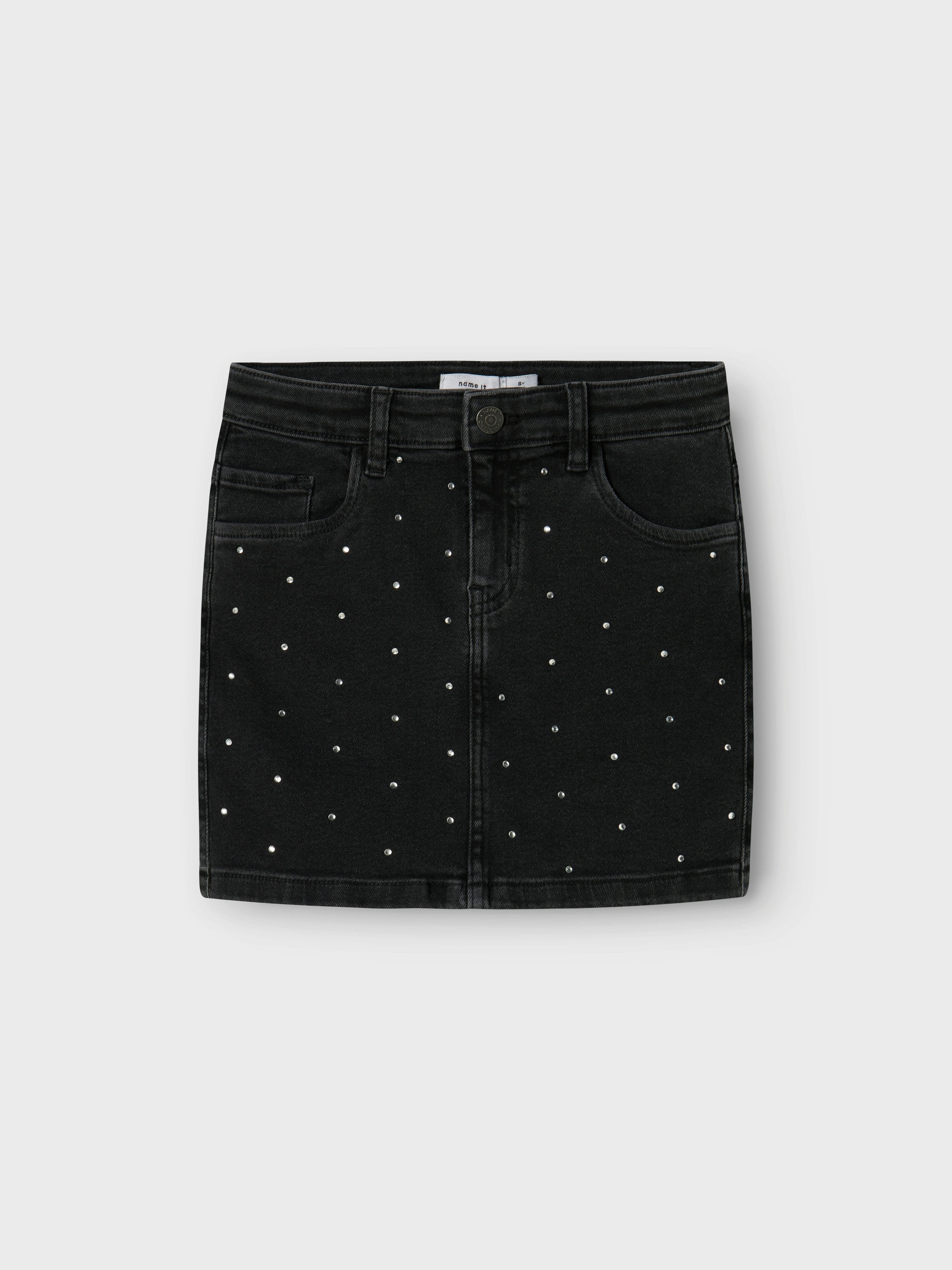 Name It Minirock NKFNAOMI DNM RHINESTONE SKIRT 8810-BF O