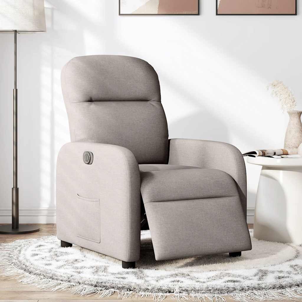 vidaXL Sessel Relaxsessel Elektrisch Taupe Stoff günstig online kaufen