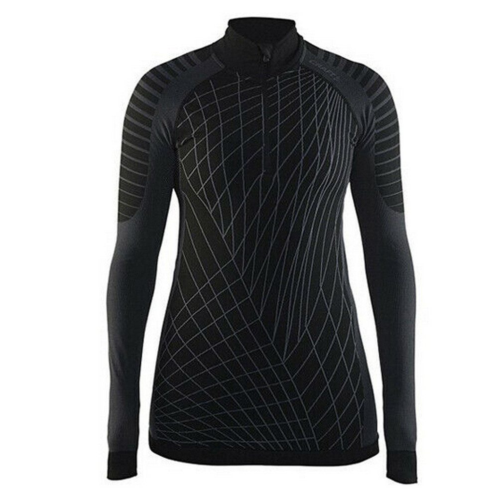 Craft Funktionsshirt Craft Damen Active Intensity Zip Women Black Granite Baselayer