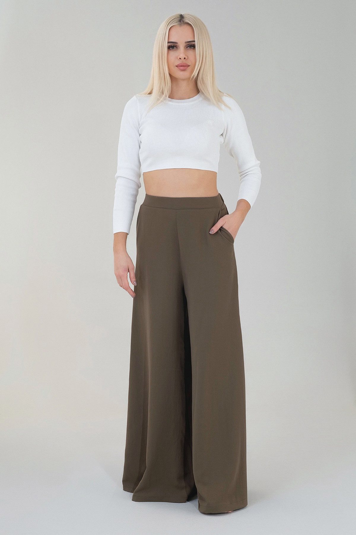 fashionshowcase Palazzohose Damen High Waist Sommerhose günstig online kaufen