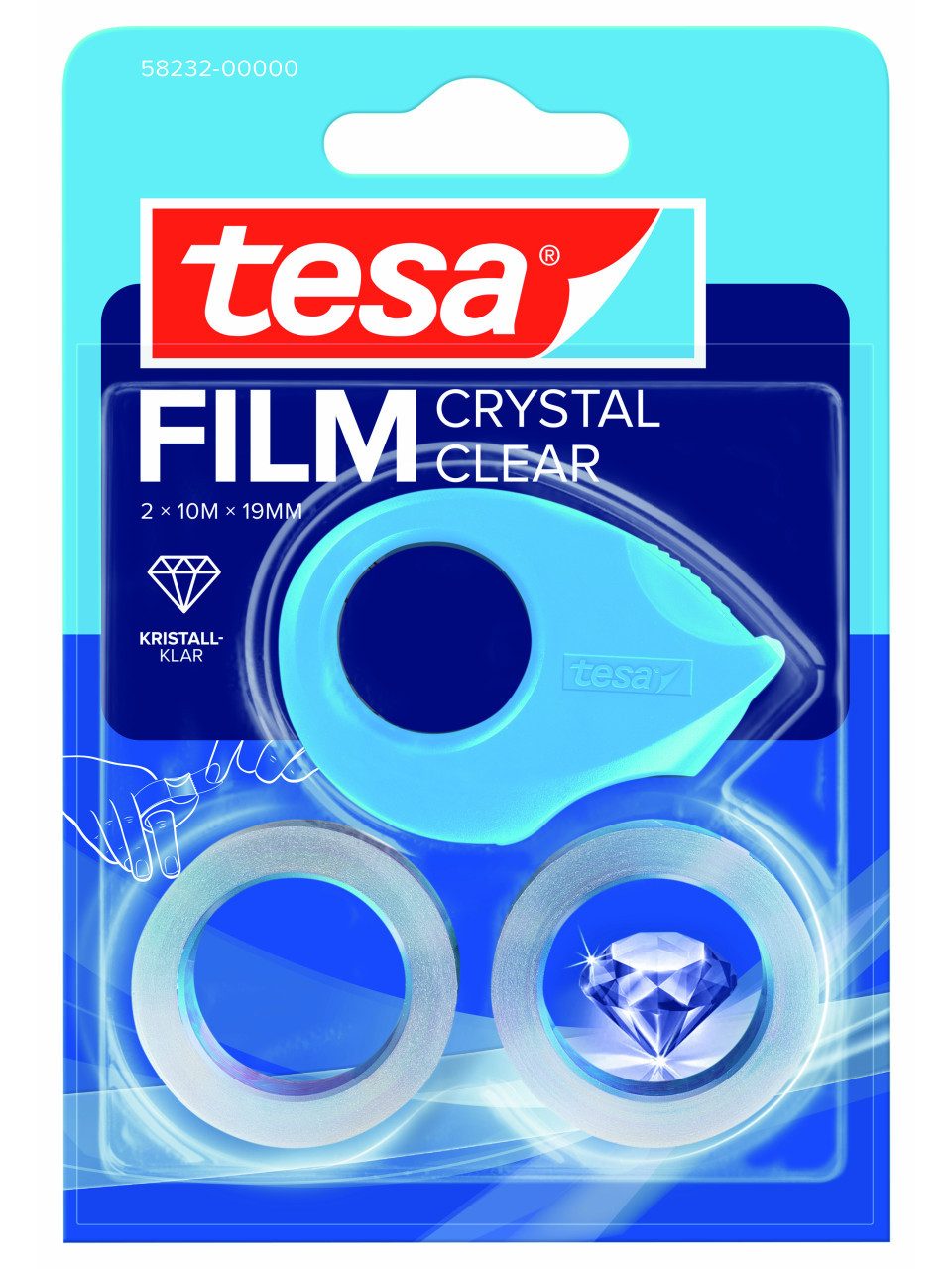 tesa Bastelkleber tesa Mini Abroller mit 2 Rollen Klebefilm 2 x 10 m