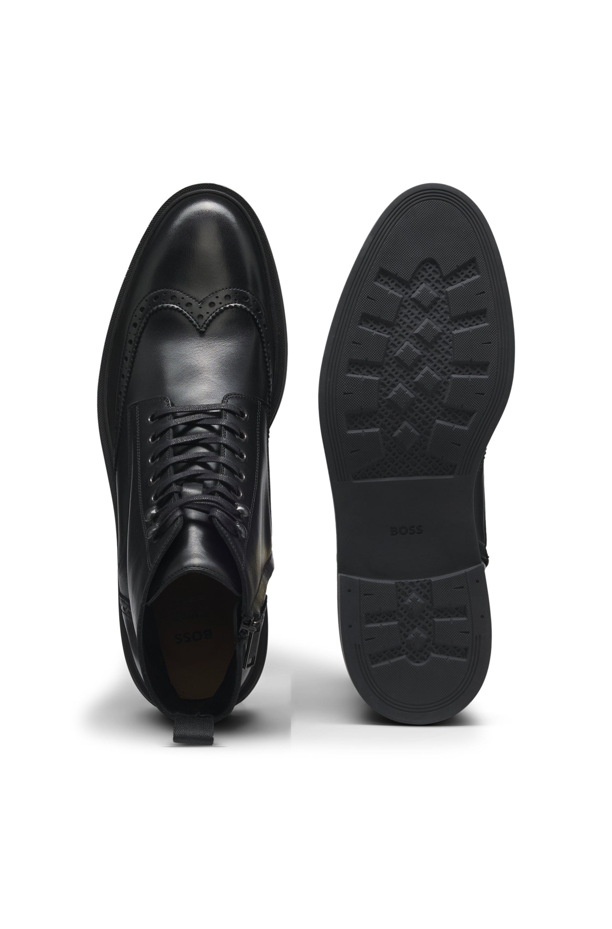 BOSS Calev_Halb_ltbrfb Schnürstiefelette Schnürboots, Business-Stiefelette günstig online kaufen