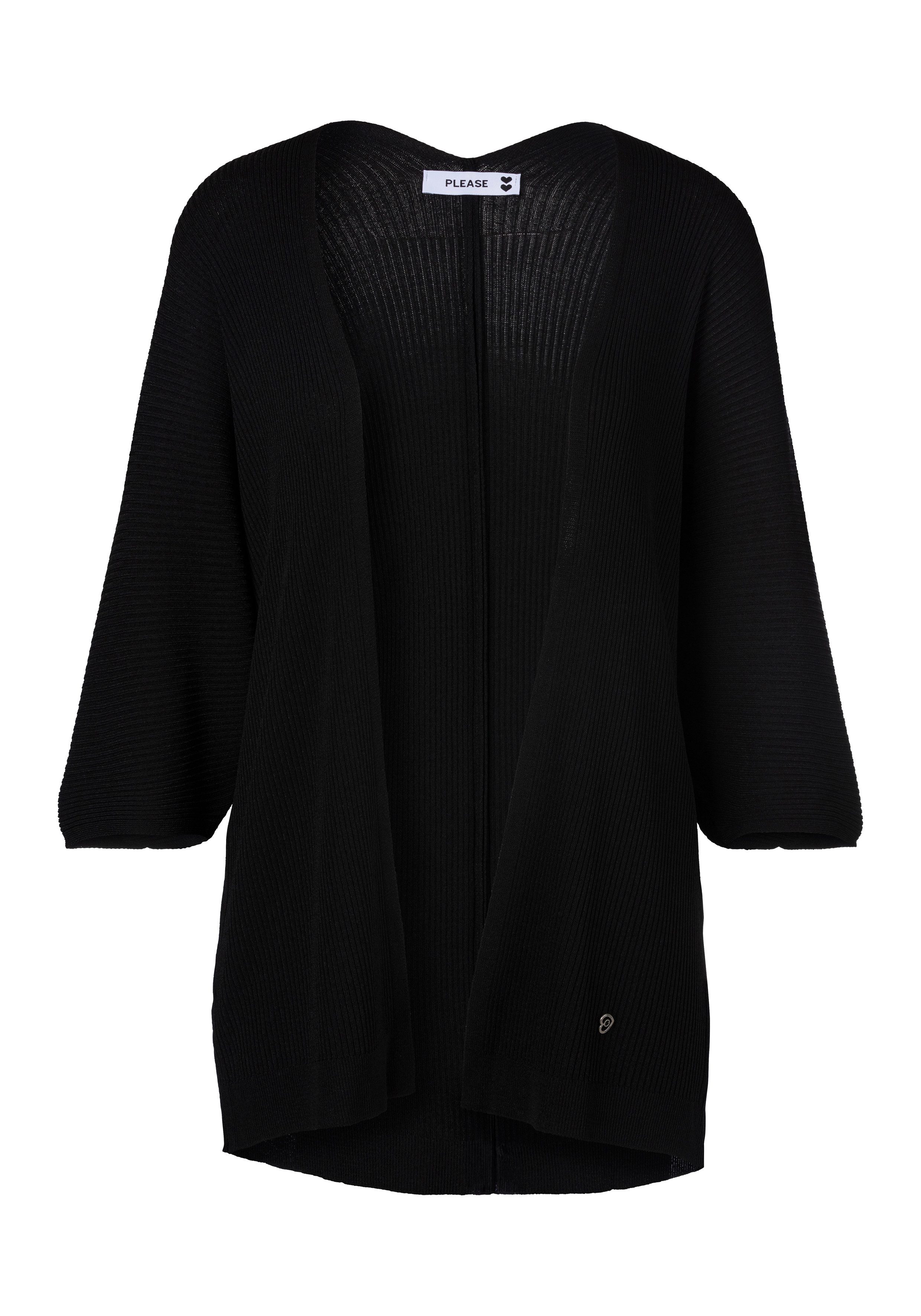 Please Jeans Strickjacke mit Herz-Buckle am günstig online kaufen