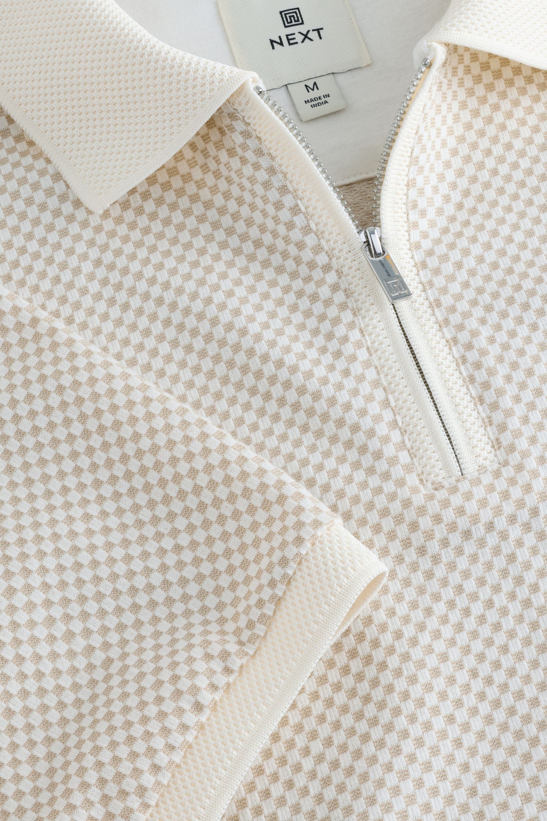 Next Poloshirt Polohemd mit 1/4-Reißverschluss und Muster (1-tlg) günstig online kaufen