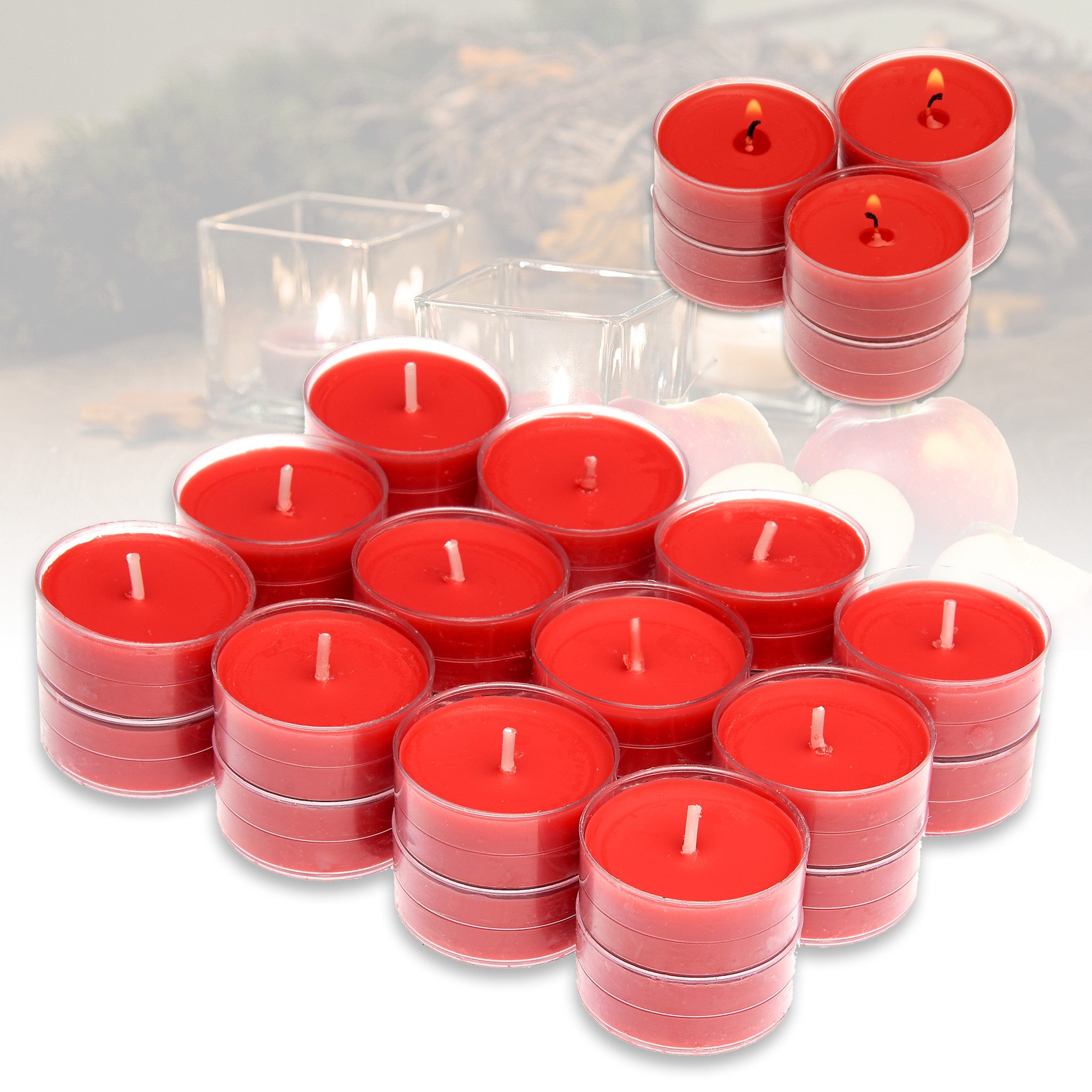 Candelo Teelicht 24er Set Duftteelichter Apfel günstig online kaufen