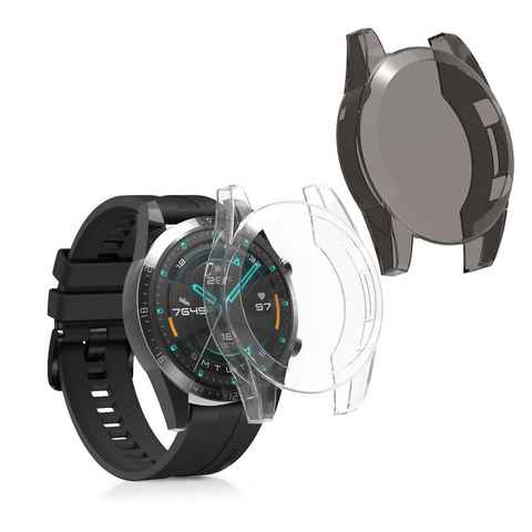 kwmobile Sleeve 2x Hülle für Huawei Watch GT2 (46mm), Silikon Fullbody Cover Case Schutzhülle Set