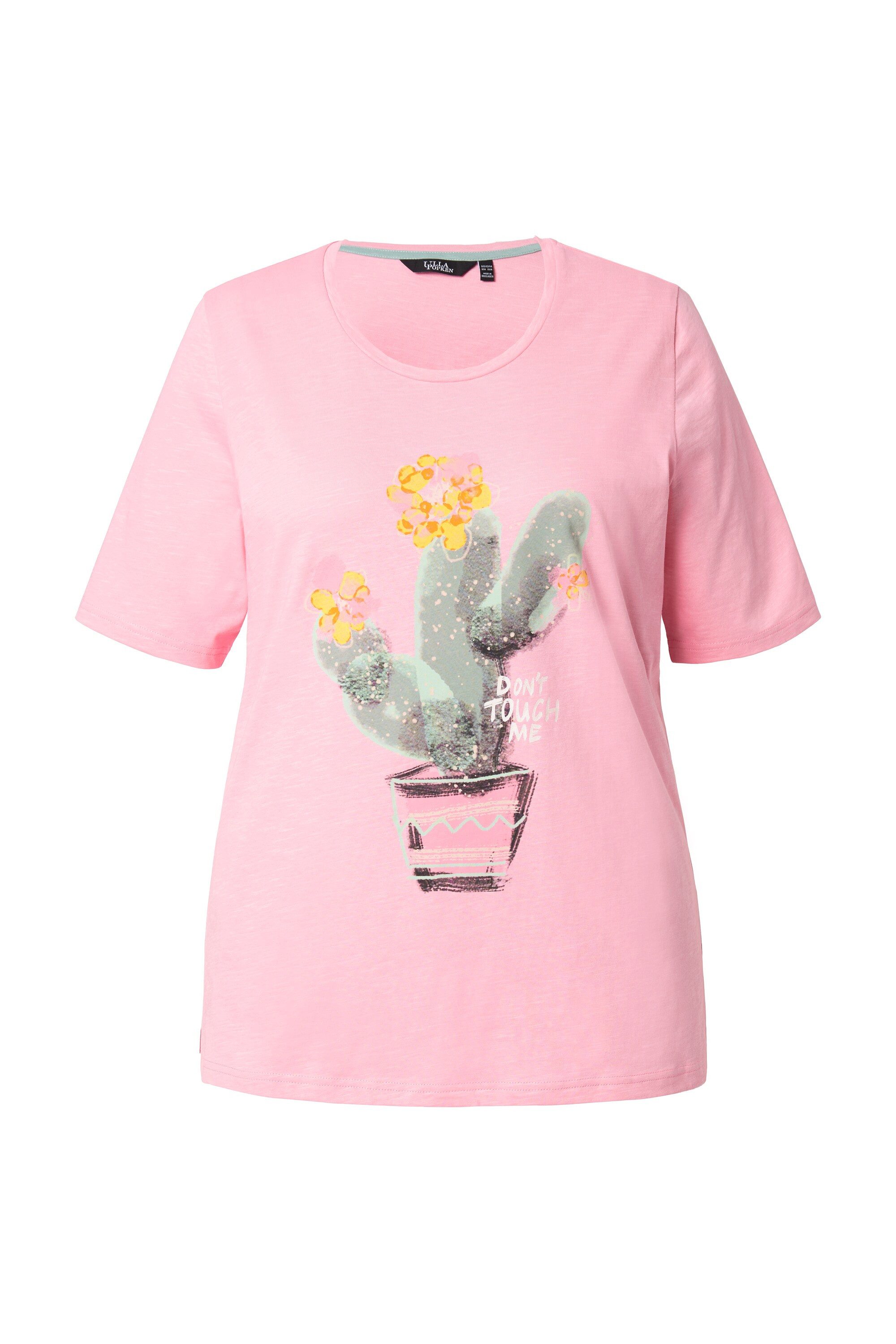 Ulla Popken T-Shirt T-Shirt Kaktus Classic Rundhals Halbarm günstig online kaufen