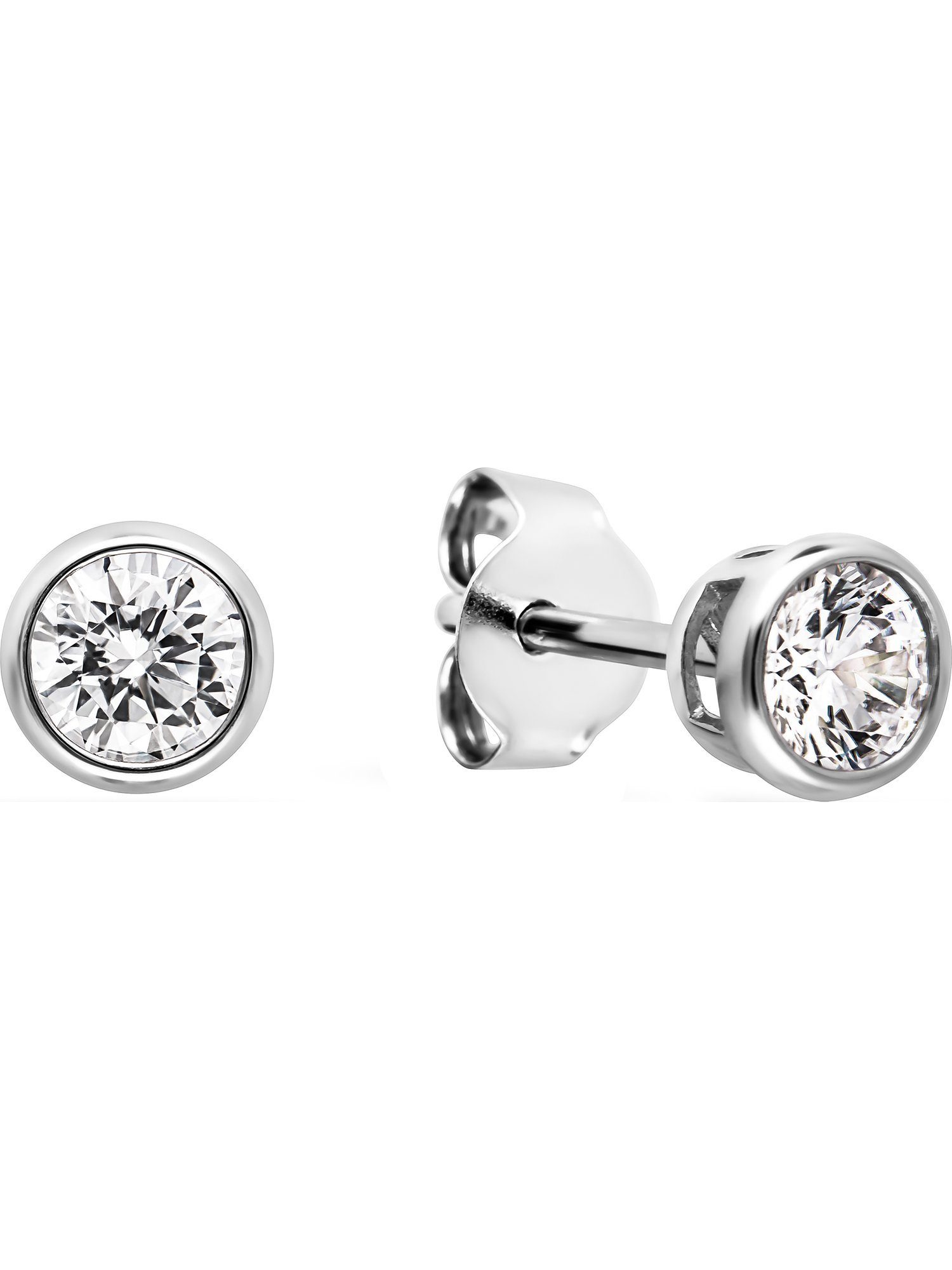 FAVS Paar Ohrstecker FAVS Damen-Ohrstecker 925er Silber 2 Zirkonia