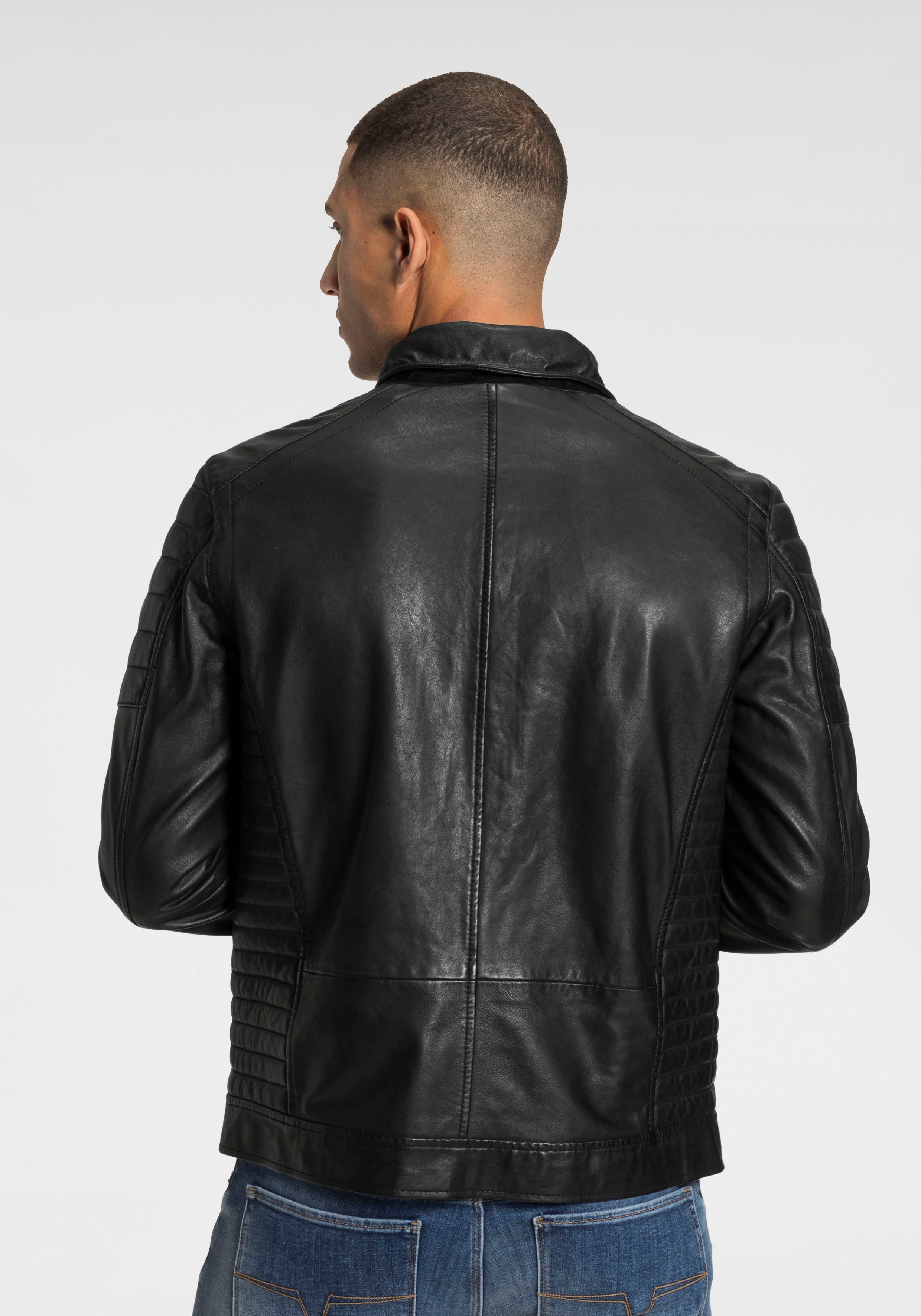 Bruno Banani Lederjacke William aus Lammnappaleder, günstig online kaufen