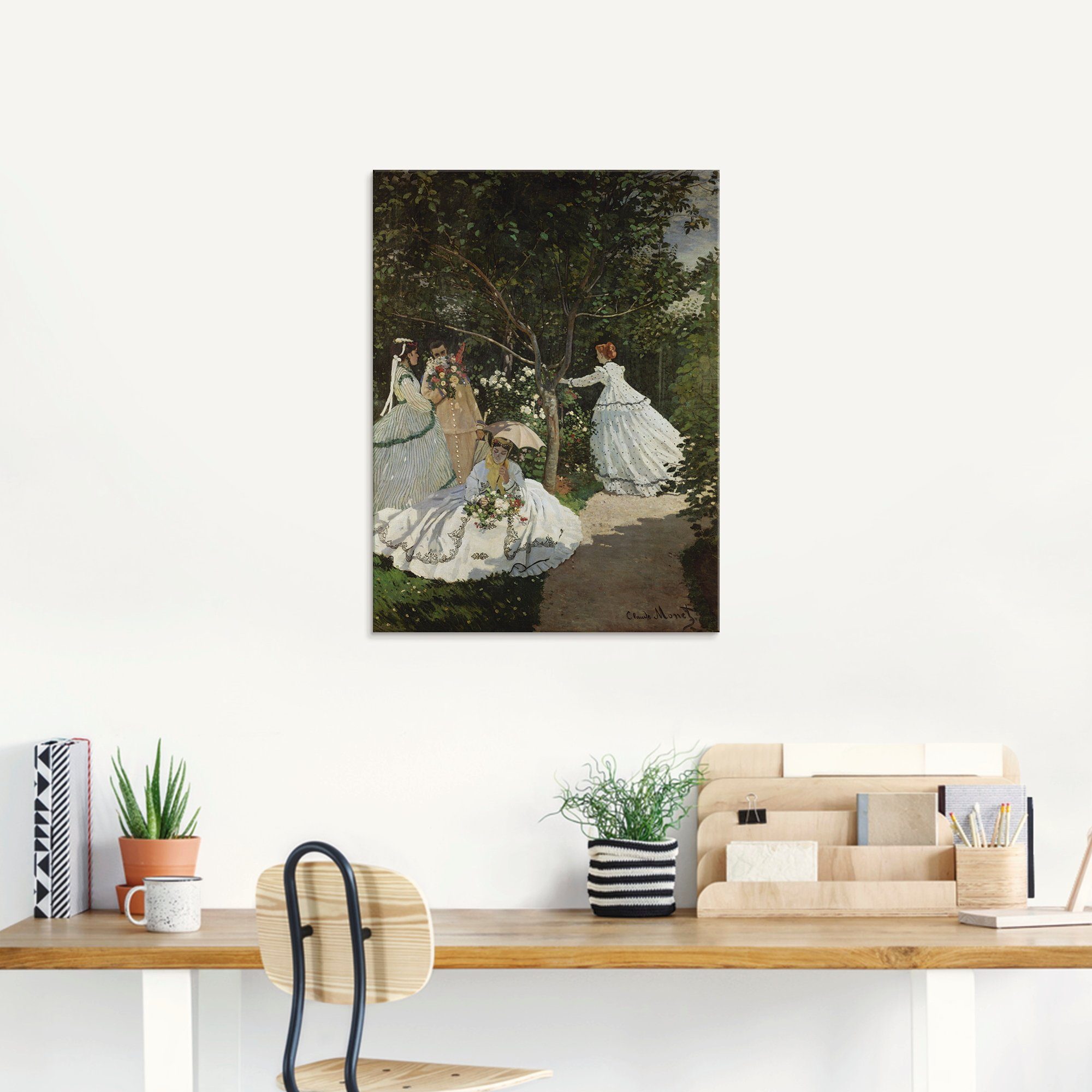 Artland Glasbild »Damen im Garten in Ville d'Avray. 1867«, Frau (1 Stück)-kaufen
