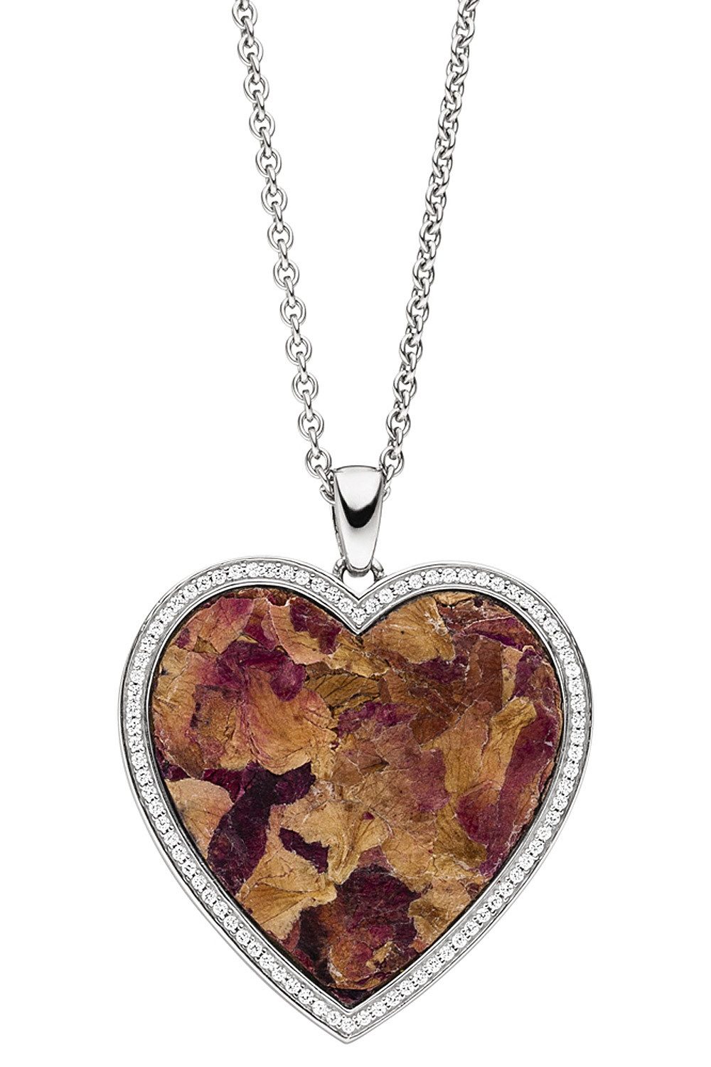 VIVENTY by Adler Kette mit Anhänger Silber 925 Rosenblüte