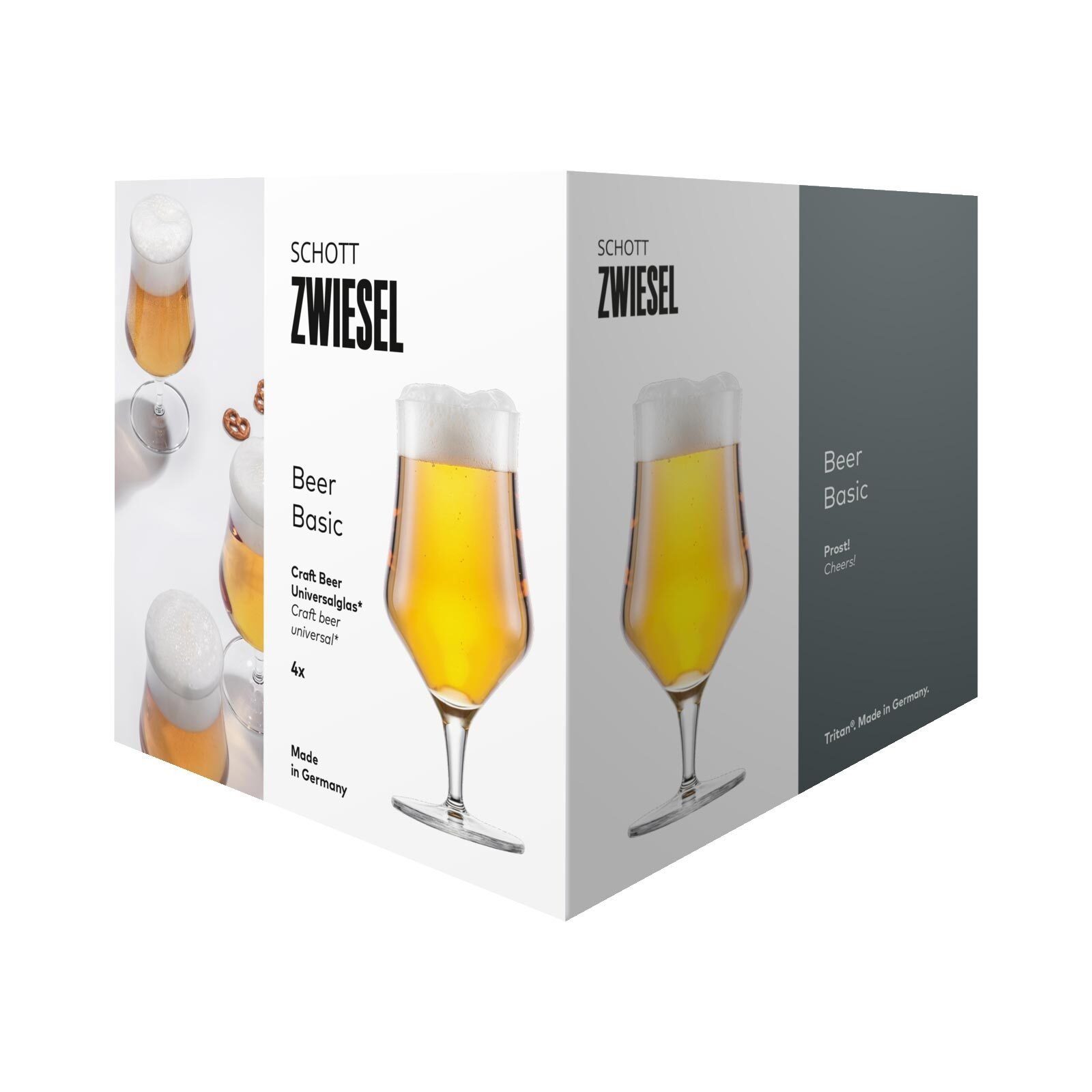 SCHOTT-ZWIESEL Bierglas Beer Basic Craft Beer Gläser 0,3 Liter 4er Set, 4-tlg., Glas