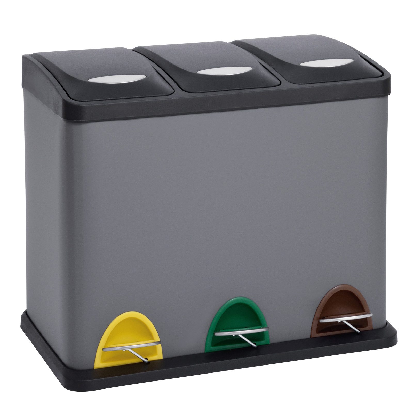 SVITA Mülleimer TC, Tretpedale, herausnehmbare Inneneimer, Inneneimer mit Griff, Stahl
