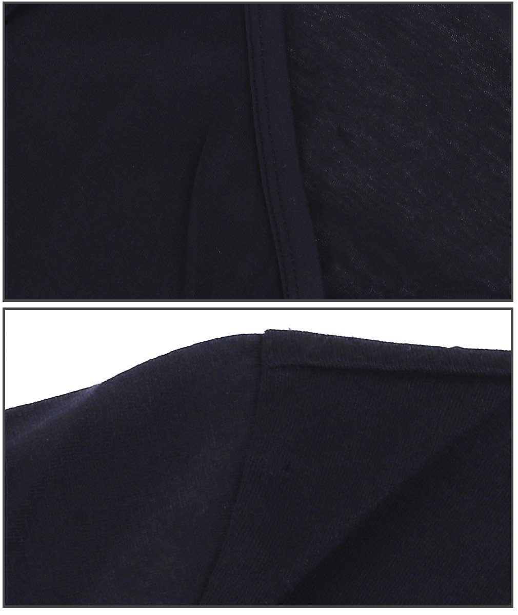 V-Ausschnitt Tops Blau Violett - A Pullover Spitzenshirt Damen Knopfleiste Langarmshirt DEBAIJIA DEBAIJIA